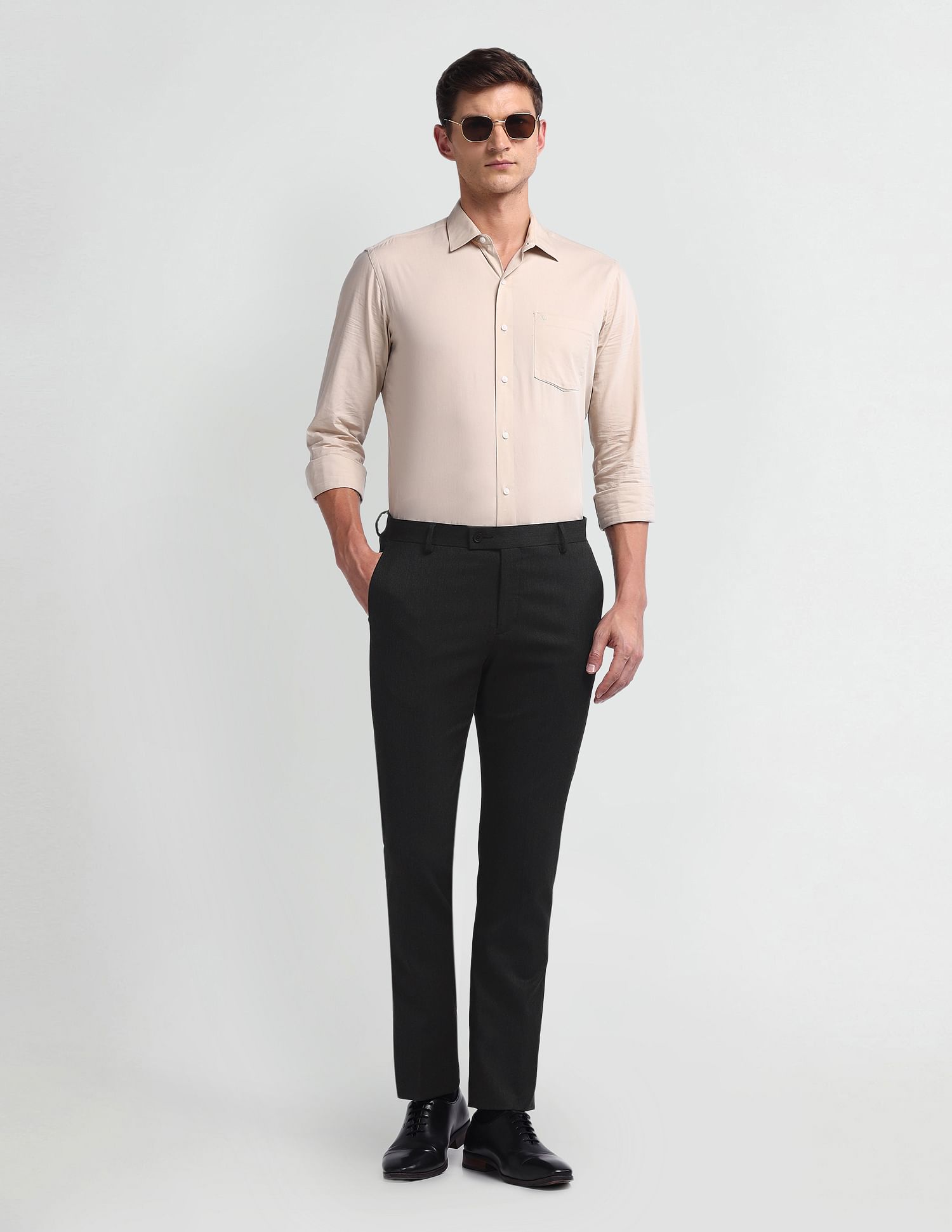 Arrow Geometric Pattern Tapered Fit Trousers