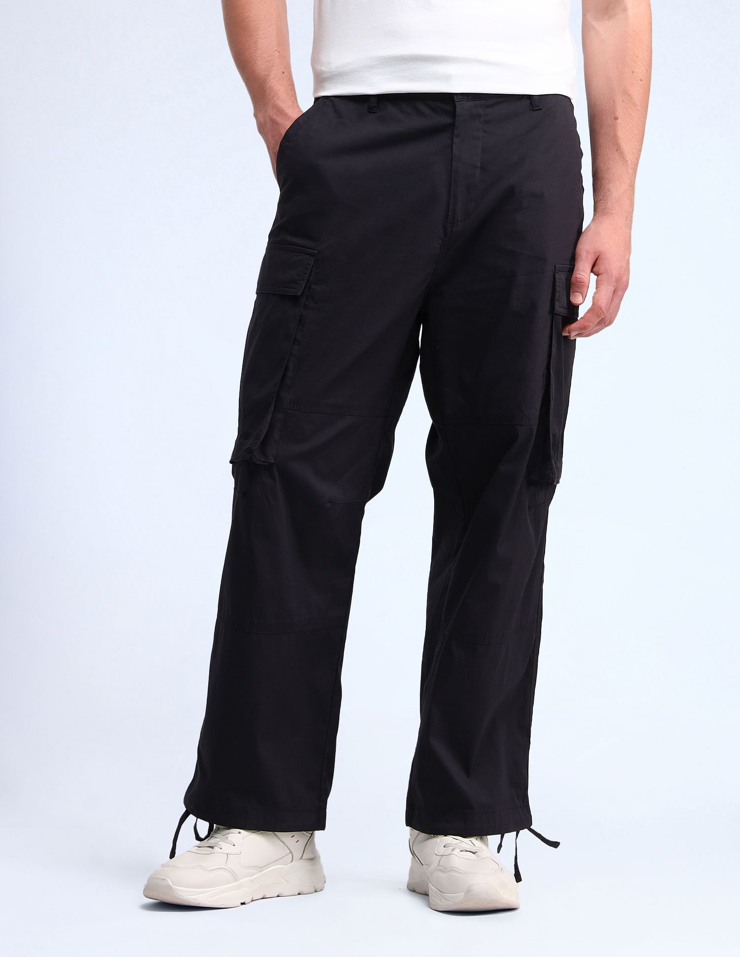 Flying Machine Mid Rise Relaxed Fit Trousers