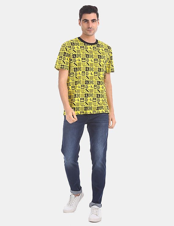 Buy Calvin Klein Men Yellow And Black 