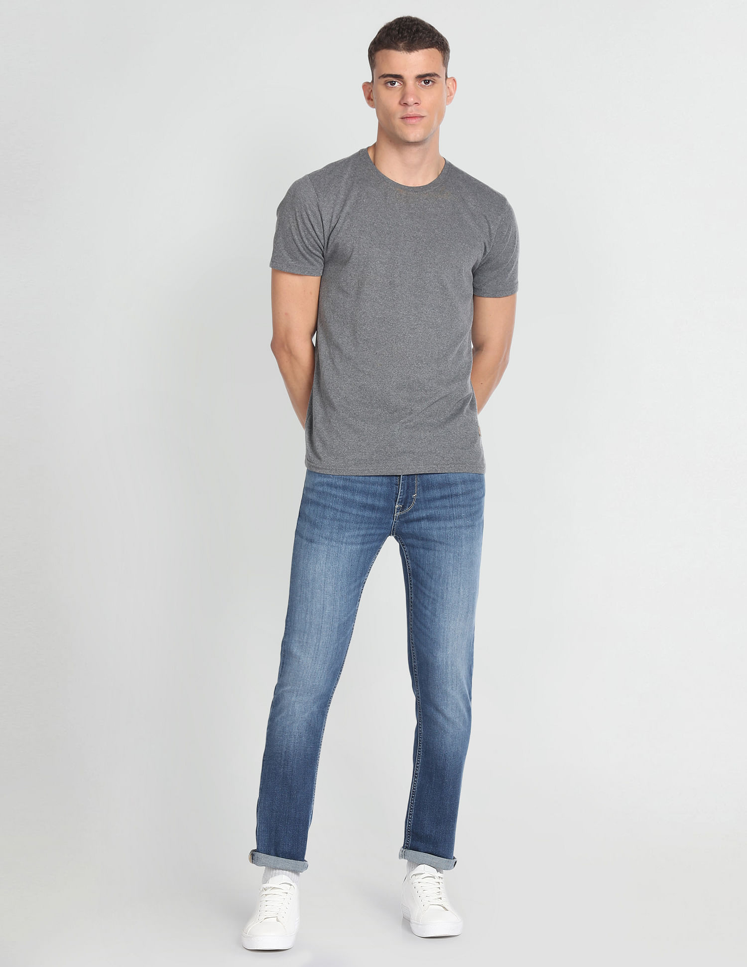 Flying Machine Slim Tapered Fit Stone Wash Jeans