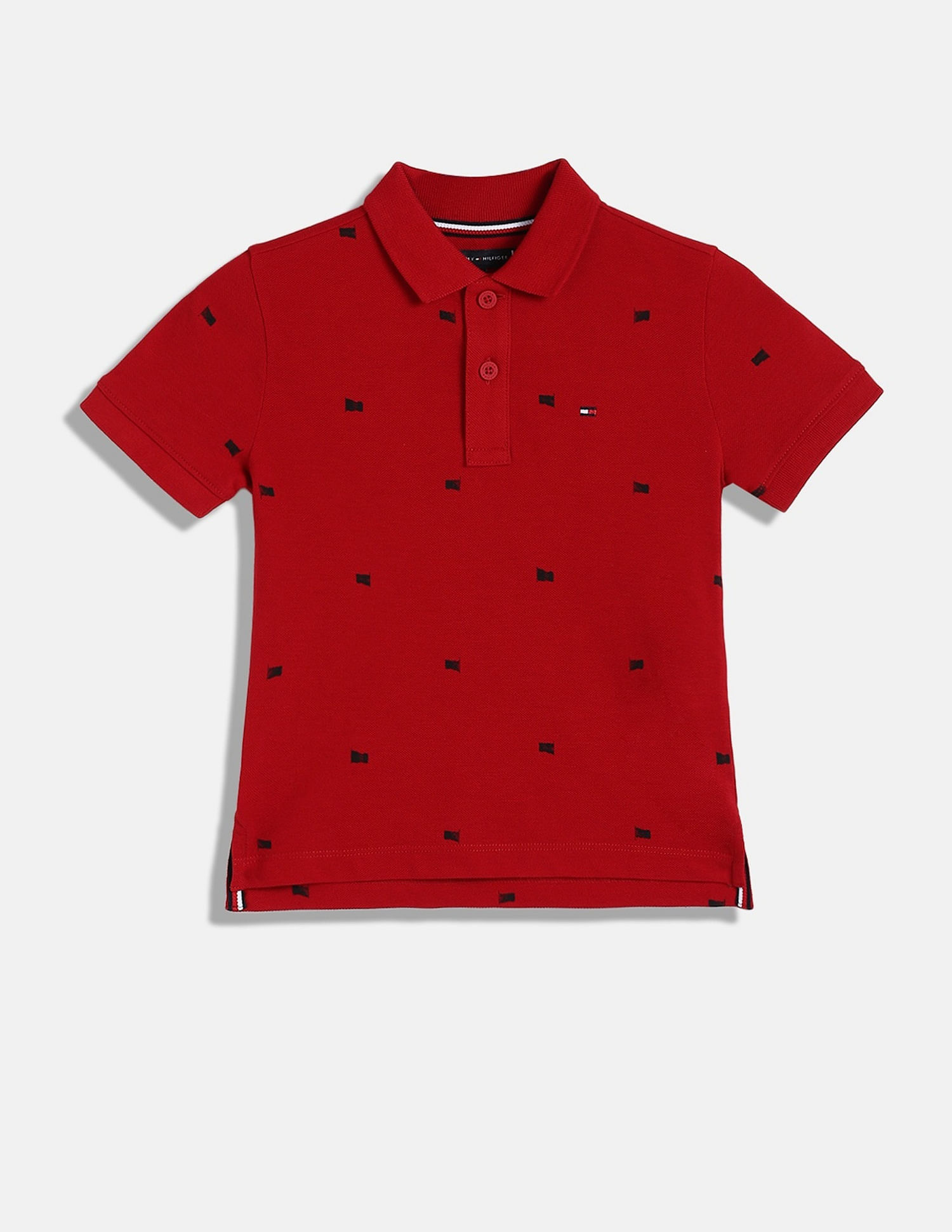 Tommy Hilfiger Kids Boys Printed Regular-Fit Cotton Polo T-Shirt