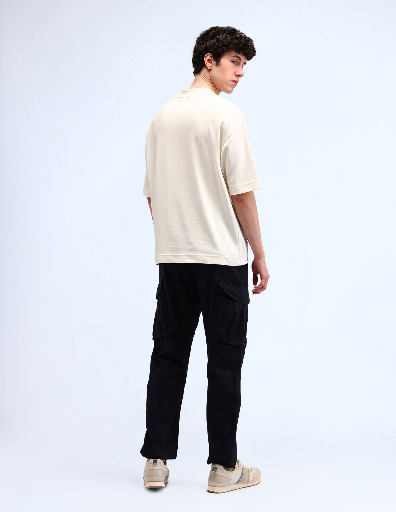 Flying Machine Relaxed Fit Solid Trousers