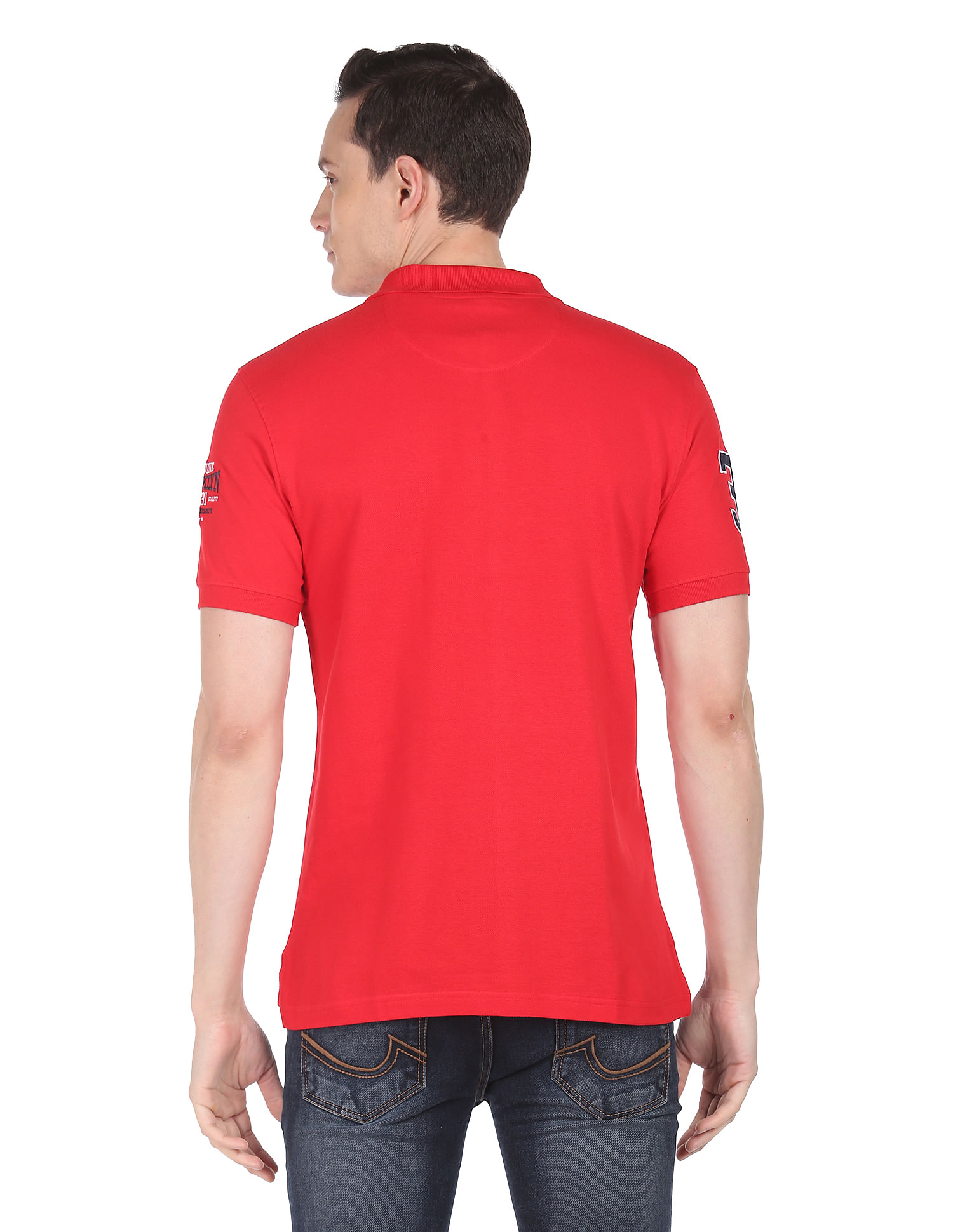 AD by Arvind Solid Sporty Polo Shirt