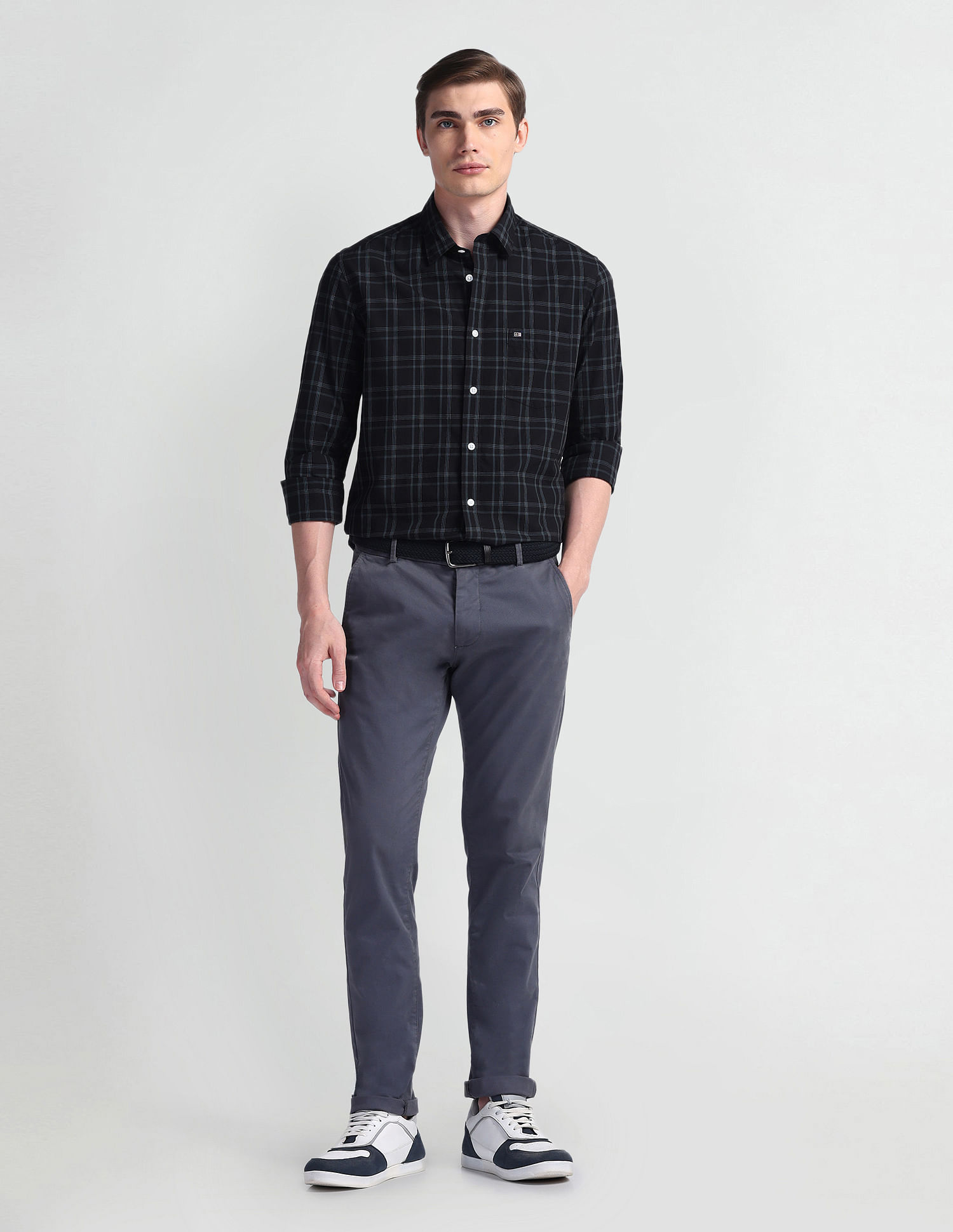 Arrow Sport Manhattan Slim Fit Checked Shirt