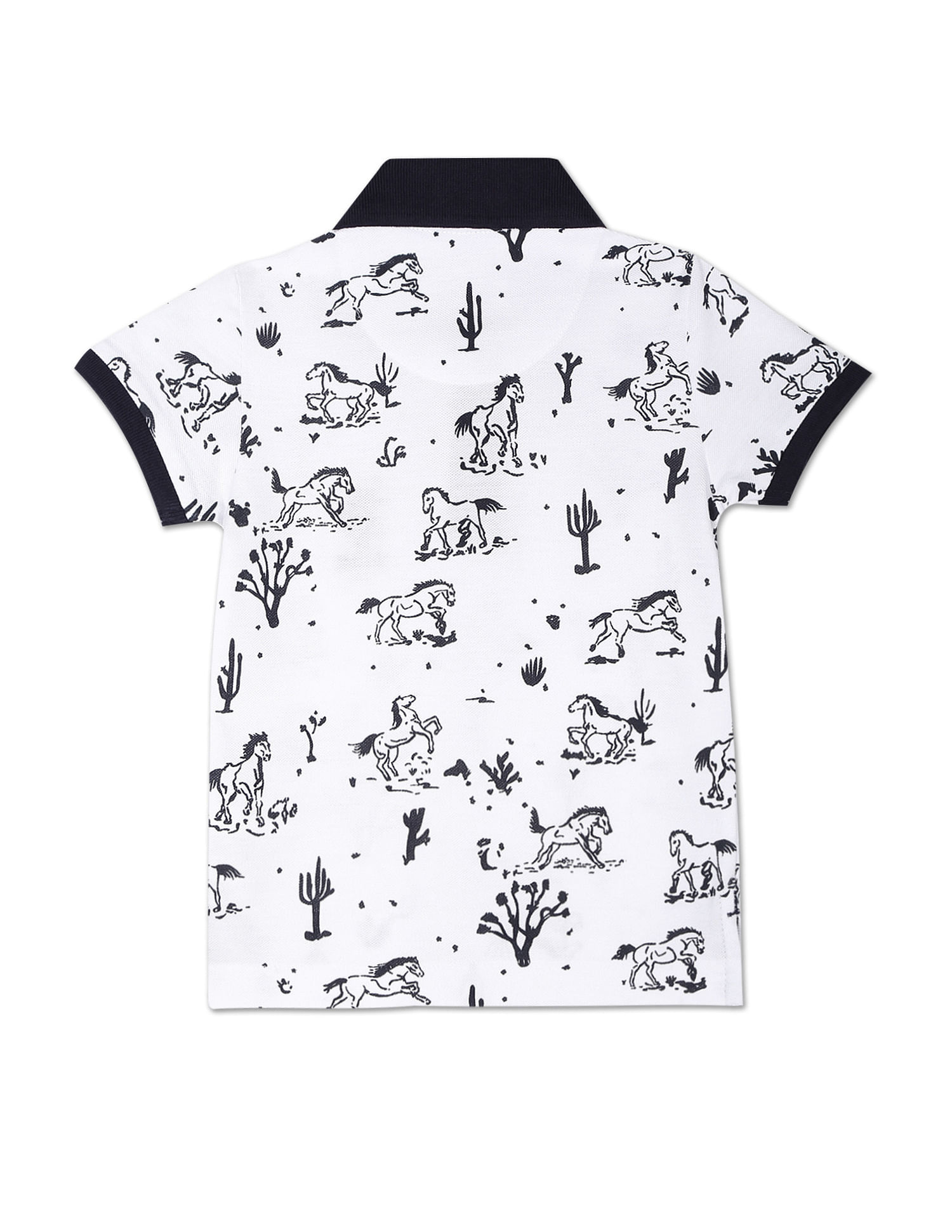 U.S. Polo Assn. Kids Brand Print Cotton Polo Shirt
