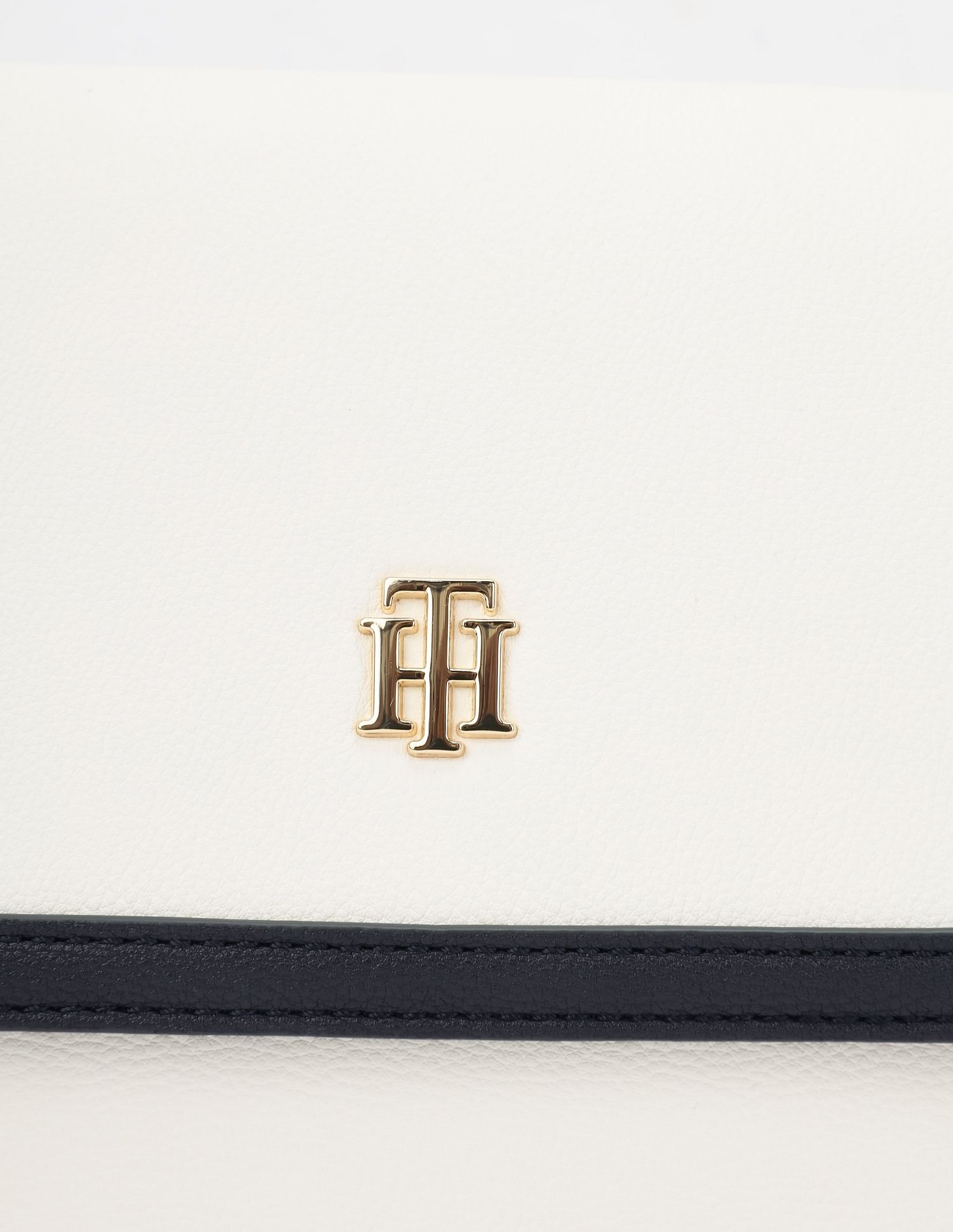 Tommy Hilfiger Solid Blue Pu Sling Bag