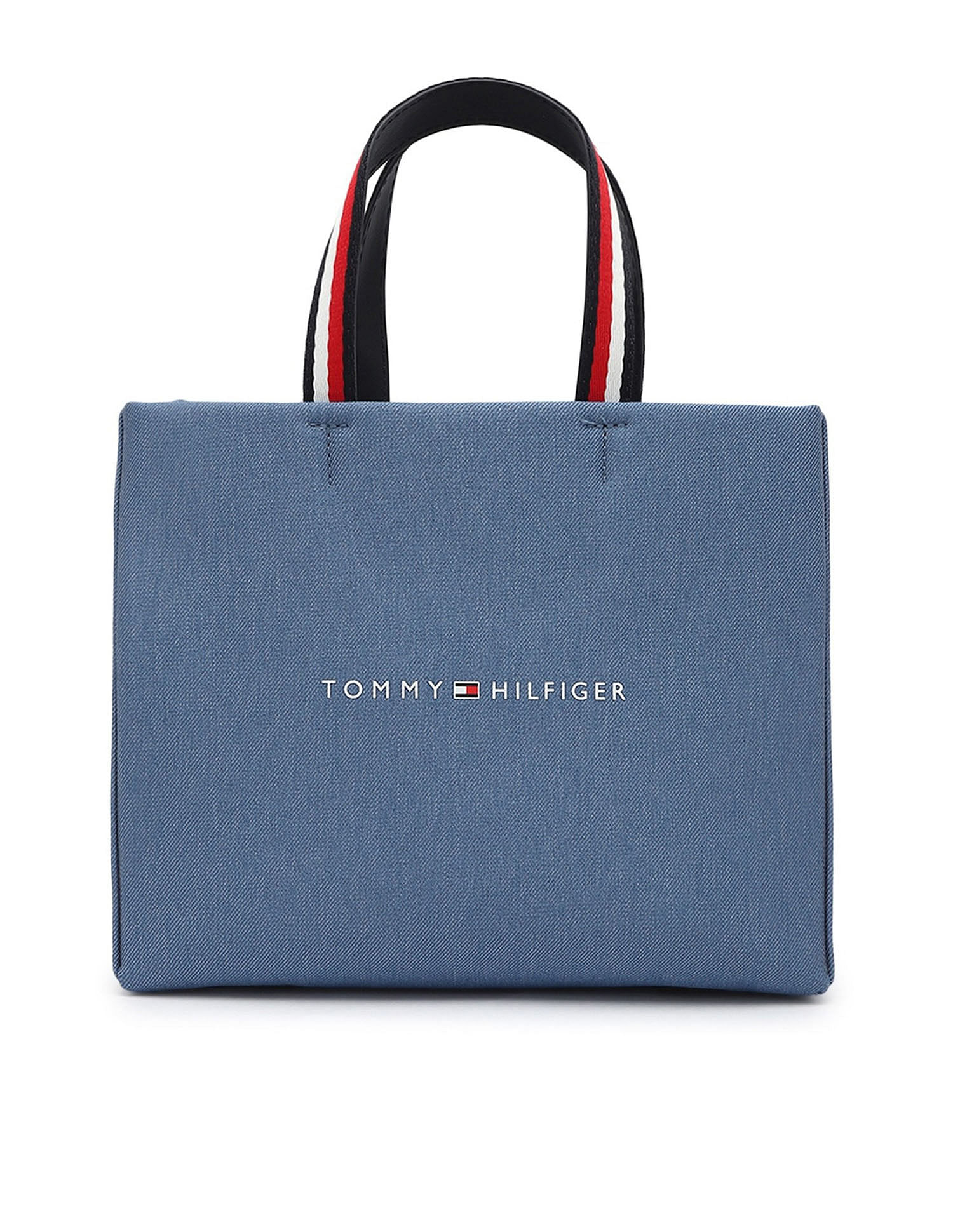 Tommy Hilfiger Logo Blue Polyester Handbags