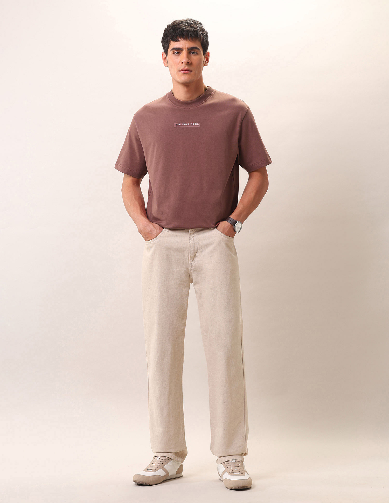 U.S. Polo Assn. Denim Co. Solid Pure Cotton T-Shirt