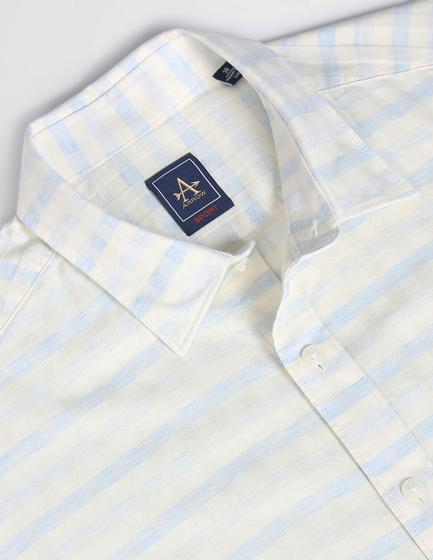 Arrow Sports Spread Collar Twill Shirt