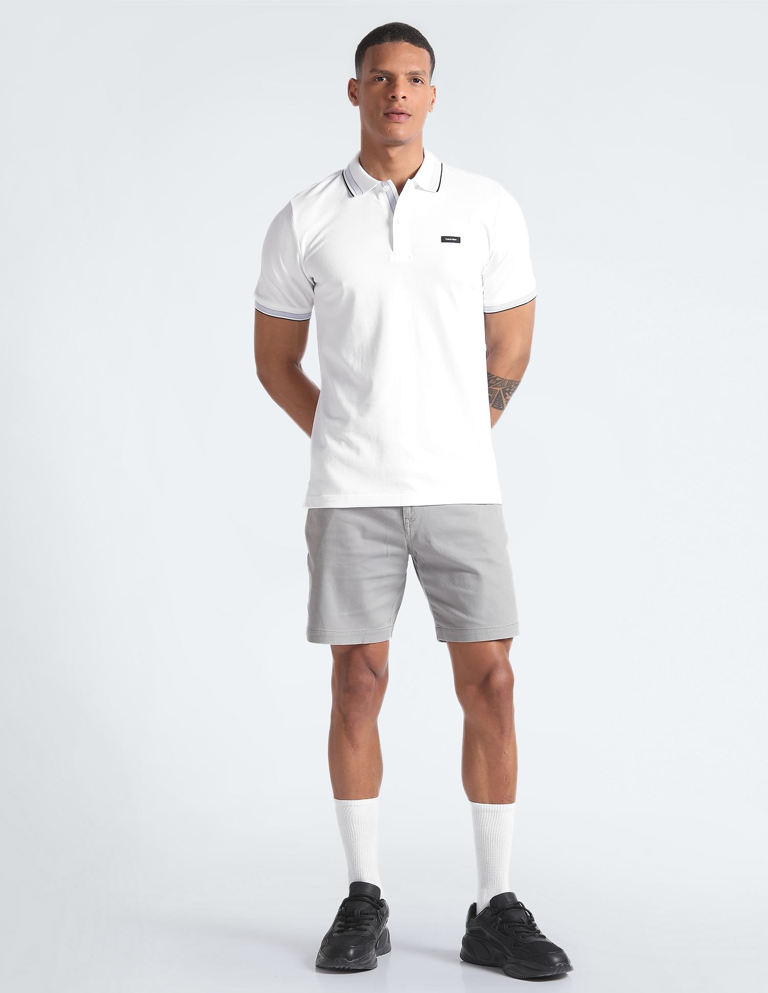 Calvin Klein Stretch Pique Tipped Polo Shirt