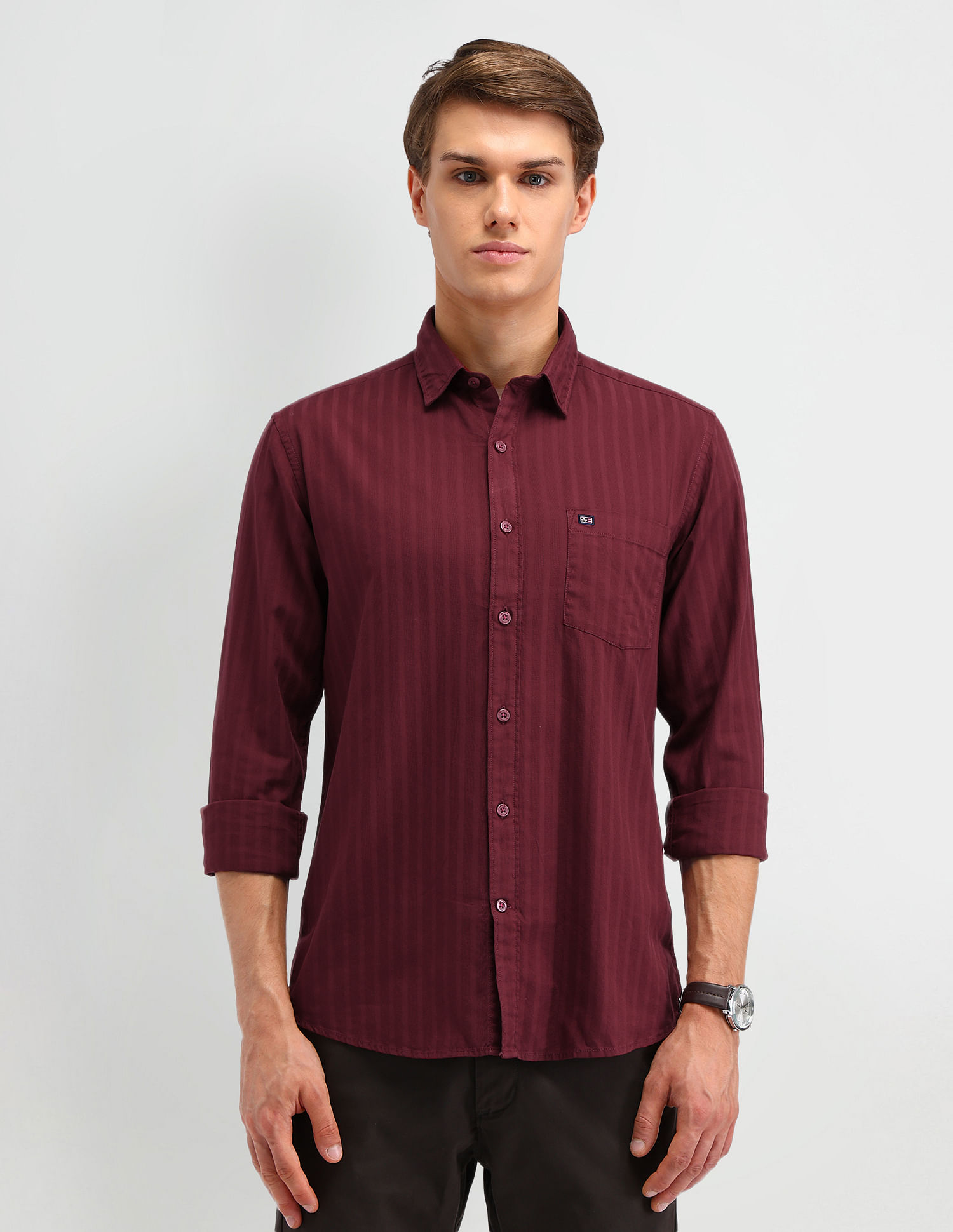 Arrow Sport Manhattan Slim Textured Shirt