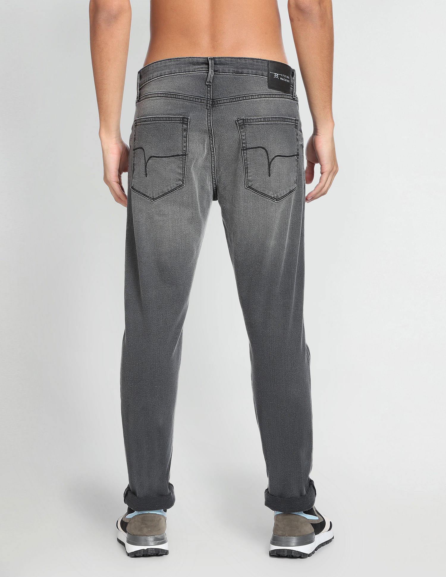 Flying Machine Slash Slim Tapered Fit Rinsed Jeans