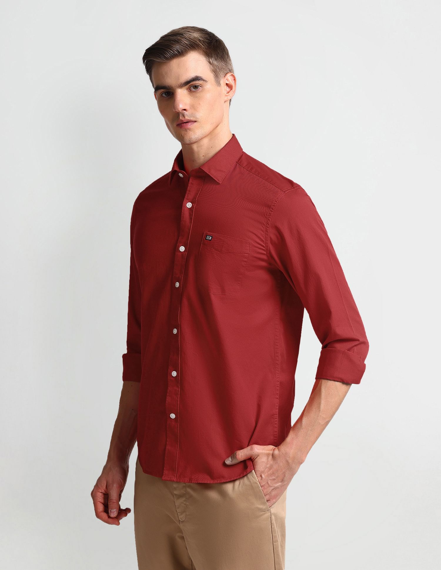 Arrow Sports Manhattan Slim Fit Twill Shirt
