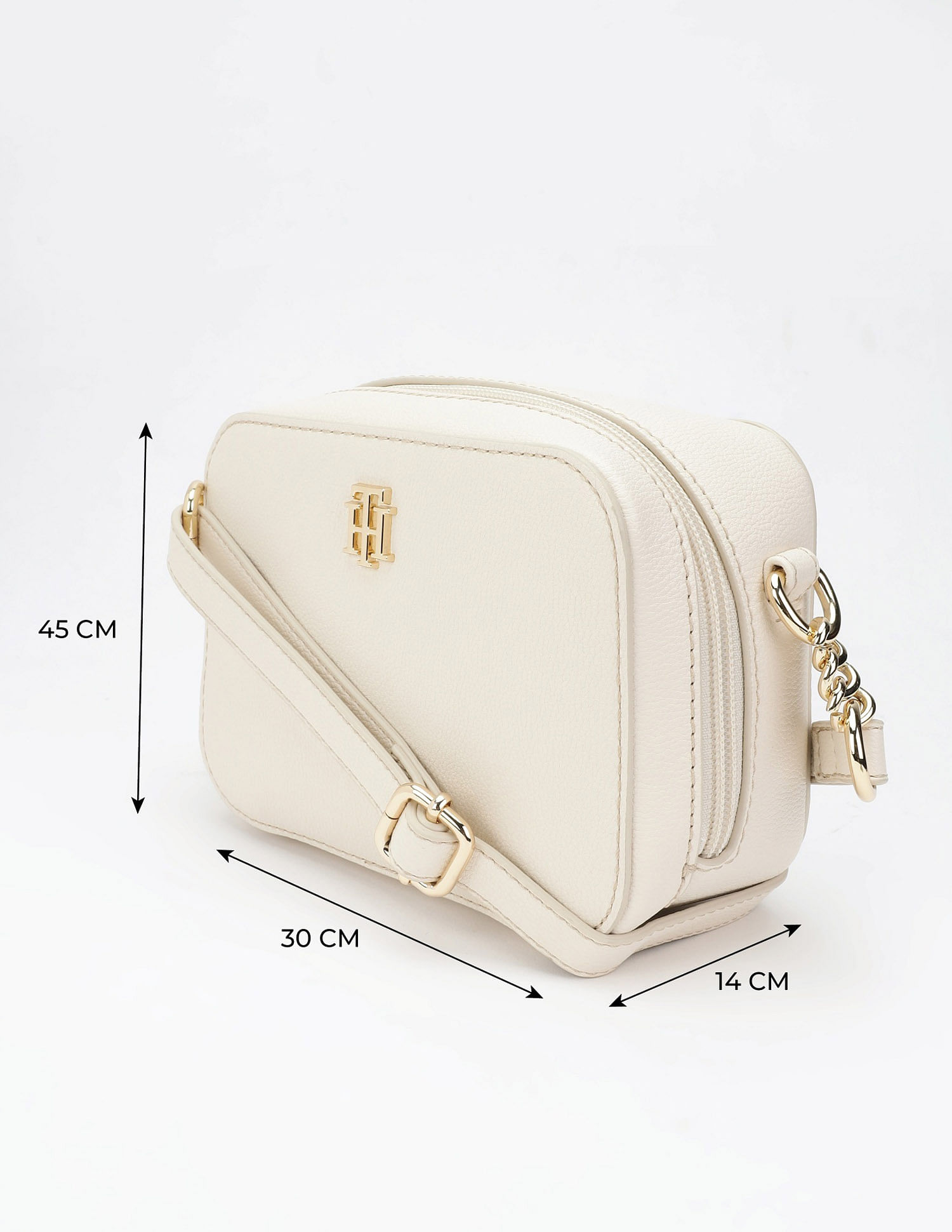 Tommy Hilfiger Solid Beige Pu Sling Bag
