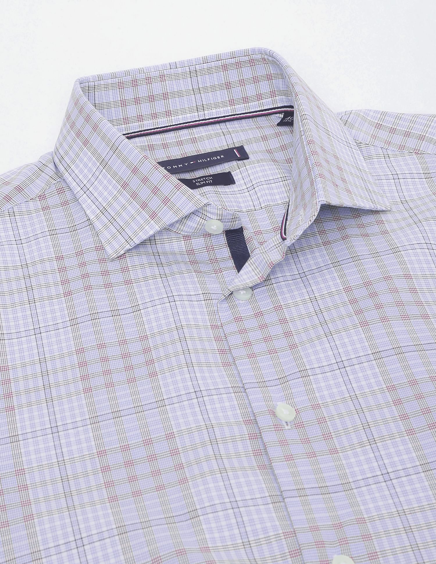 Tommy Hilfiger Glen Check Stretch Slim Fit Shirt
