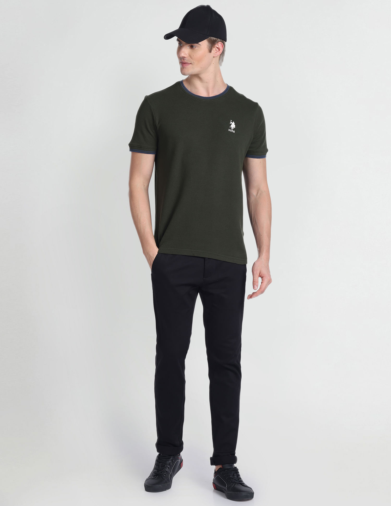 U.S. Polo Assn. Denim Co. Cotton Pique Solid T-Shirt