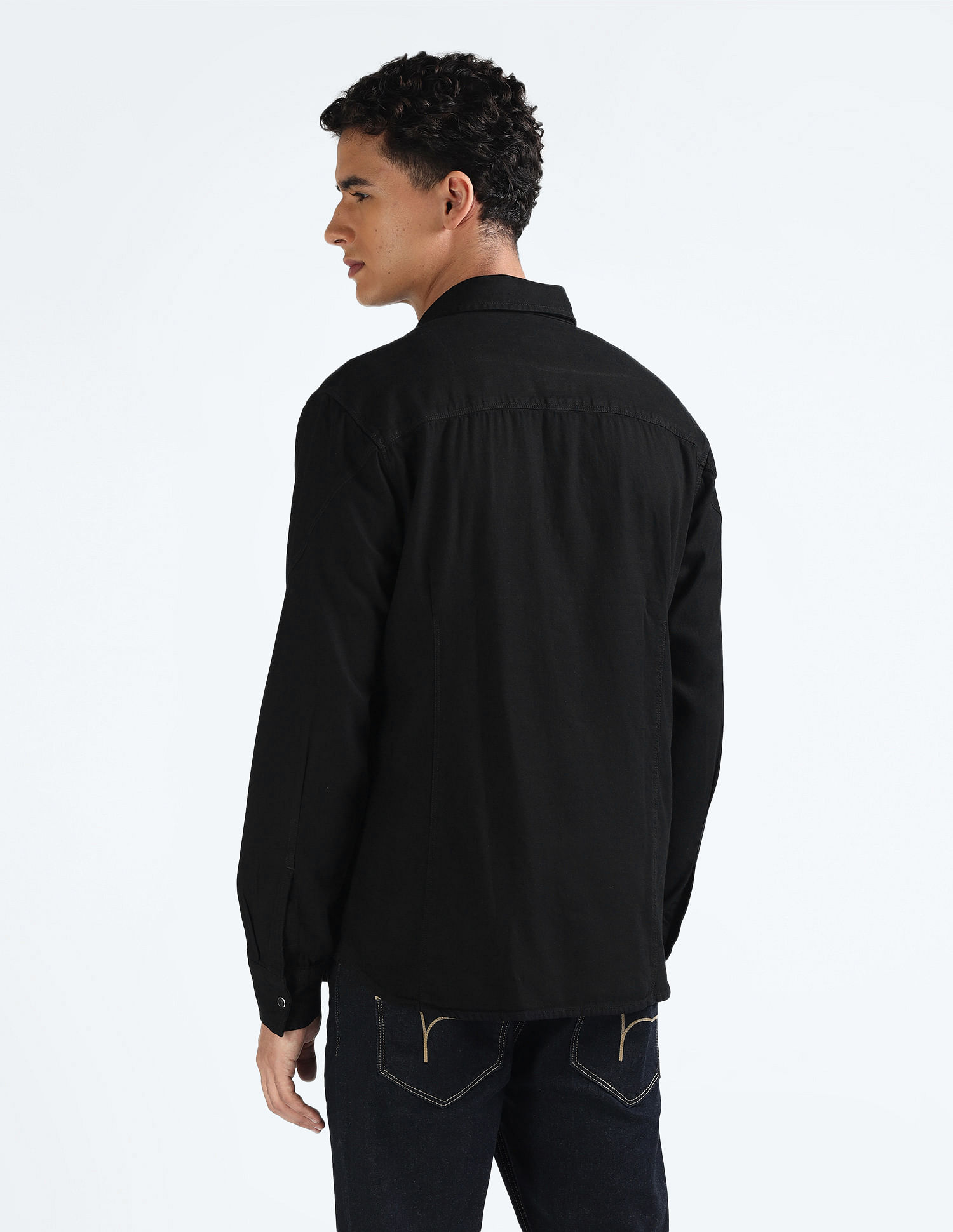 Flying Machine Chambray Weave Cotton Shirt