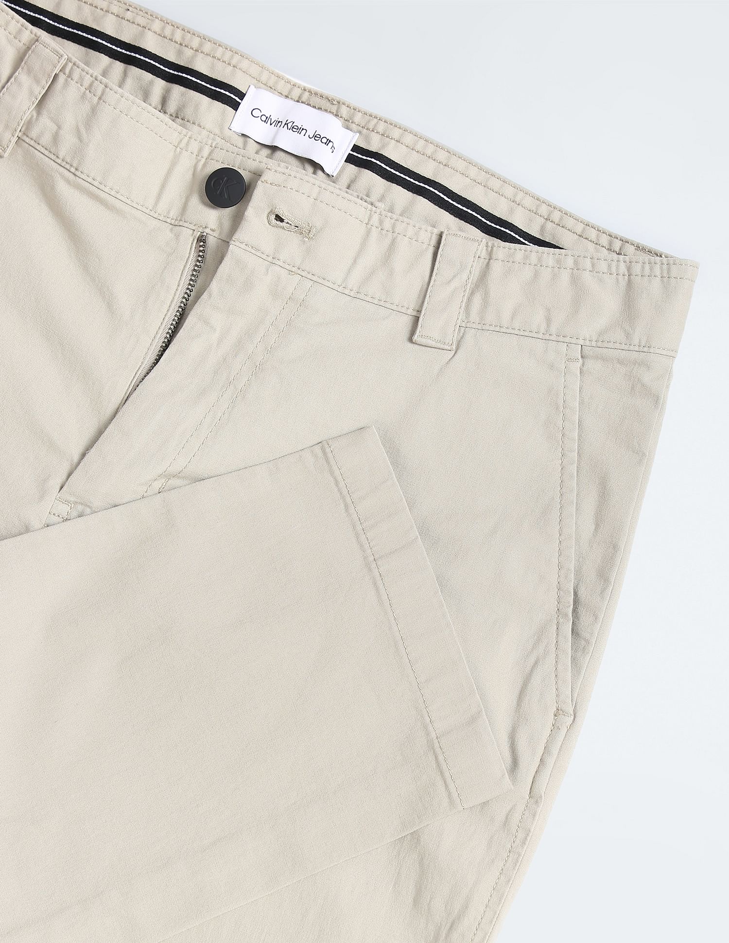 Calvin Klein Solid Tapered Chinos