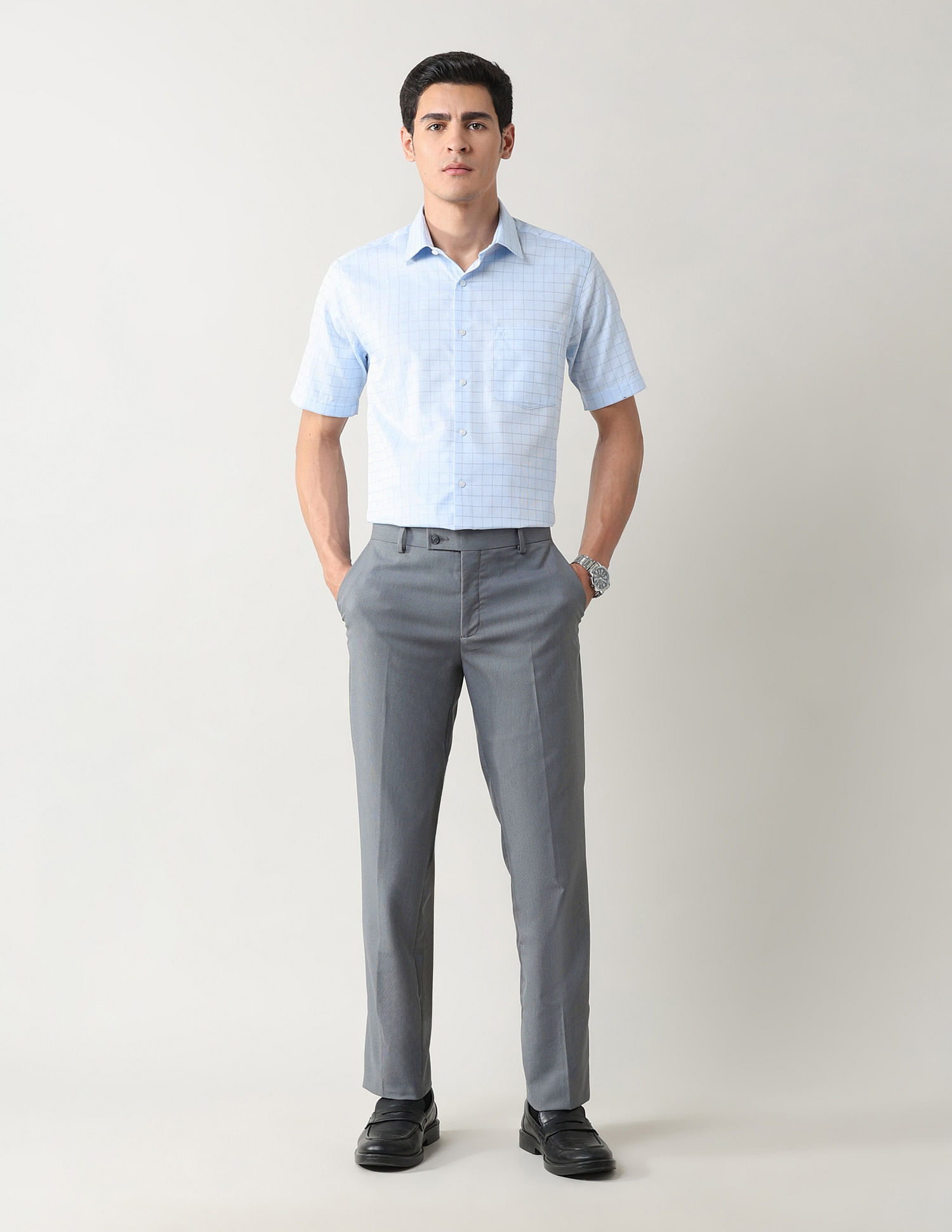 Arrow Liberty Classic Fit Windowpane Checked Shirt