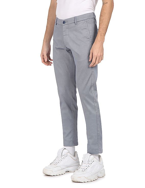 Arrow Sports Casual Trousers  Buy Arrow Sports Men White Bronson Slim Fit  Solid Casual Trousers Online  Nykaa Fashion