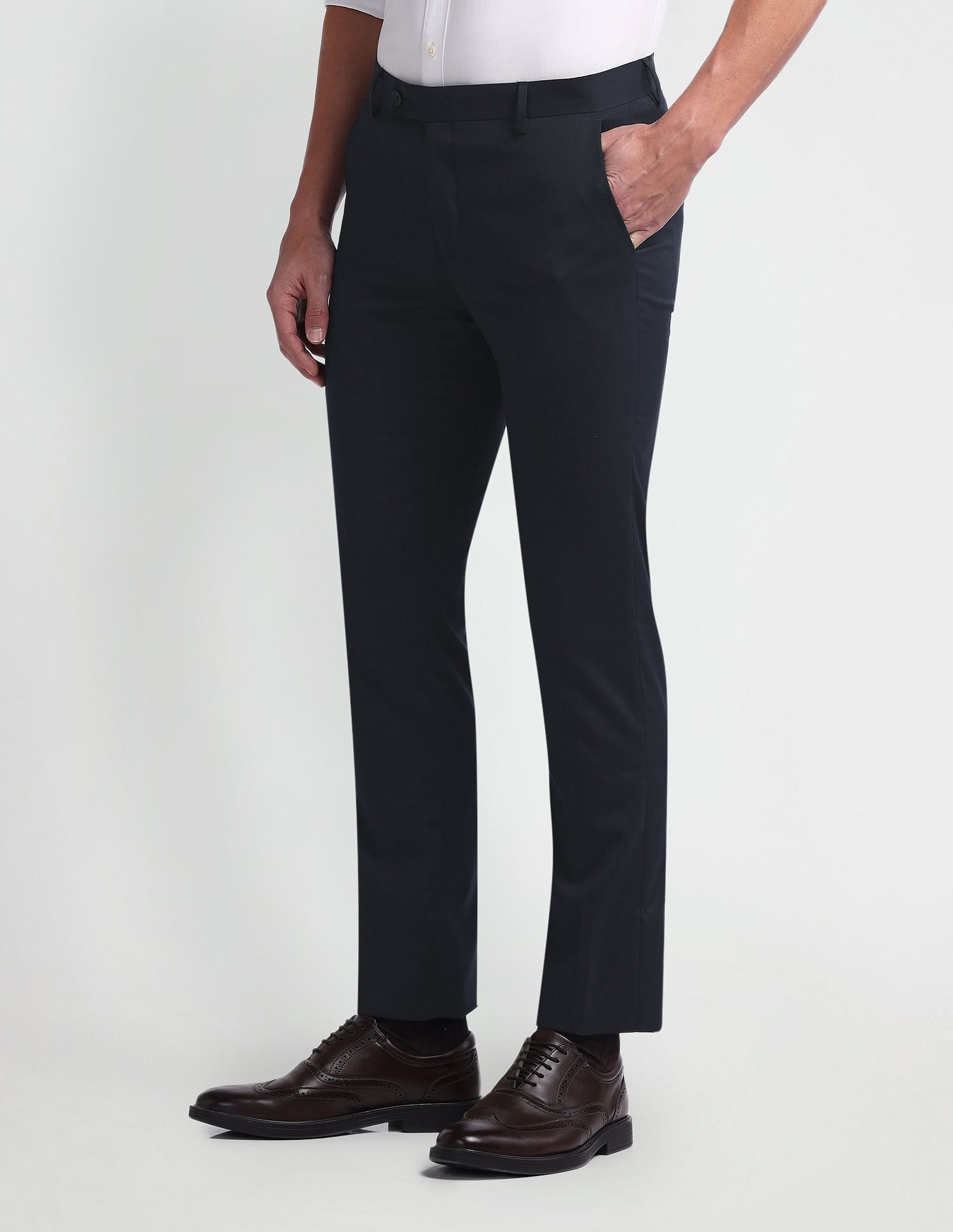 Arrow Geometric Pattern Tapered Fit Trousers