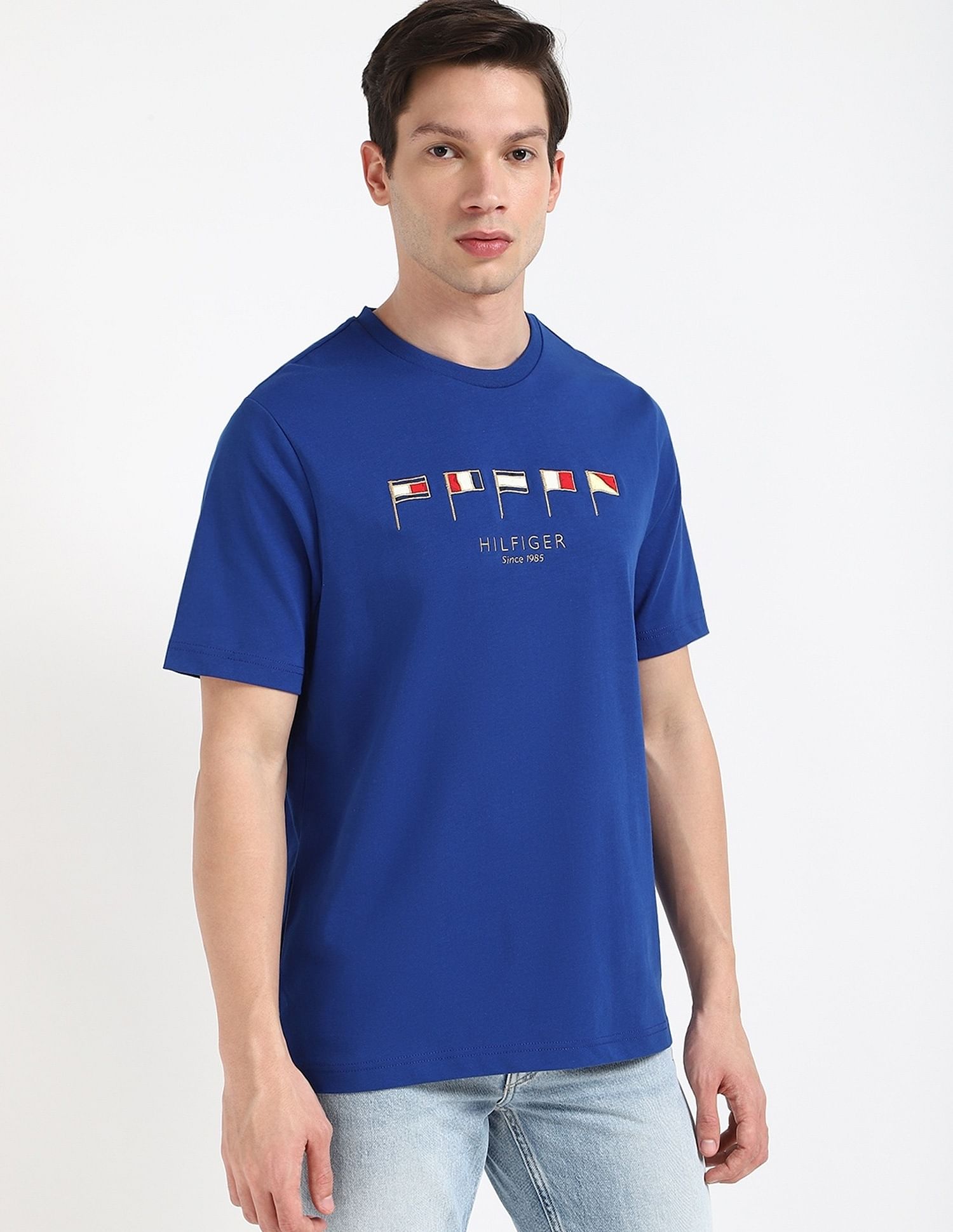 Tommy Hilfiger Embroidered Logo Regular-Fit Cotton T-Shirt