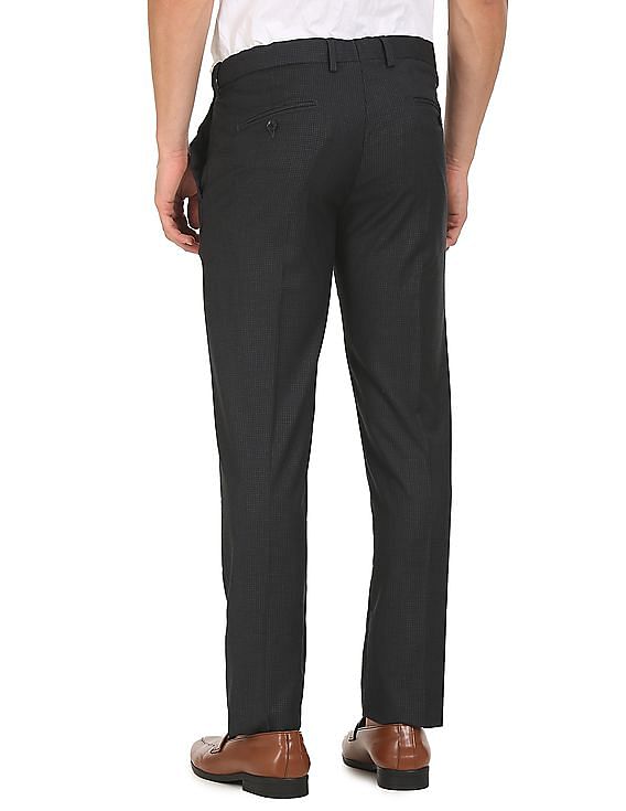 High-waisted tailored trousers - Grey/Herringbone-patterned - Ladies | H&M