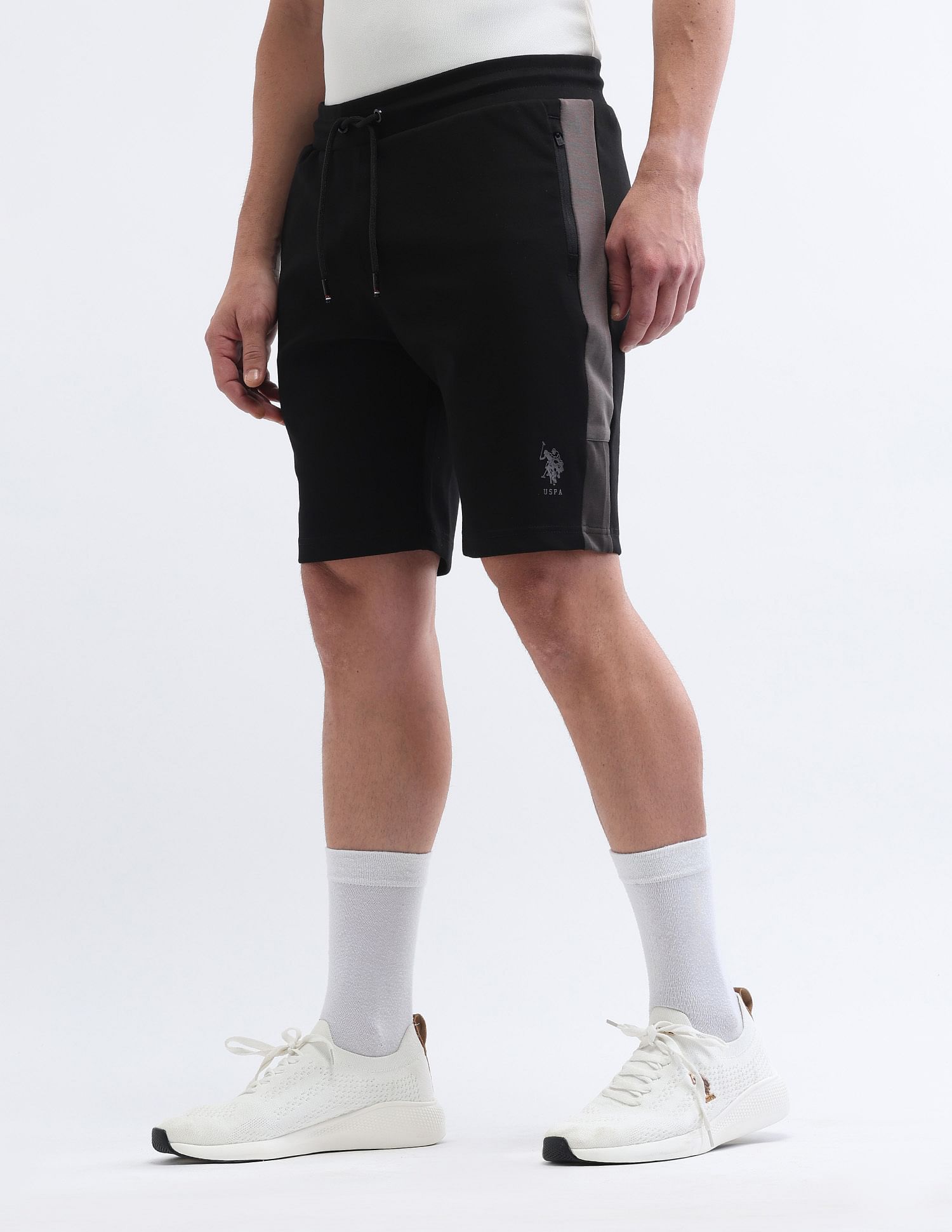 USPA Active Solid Slim Fit Shorts