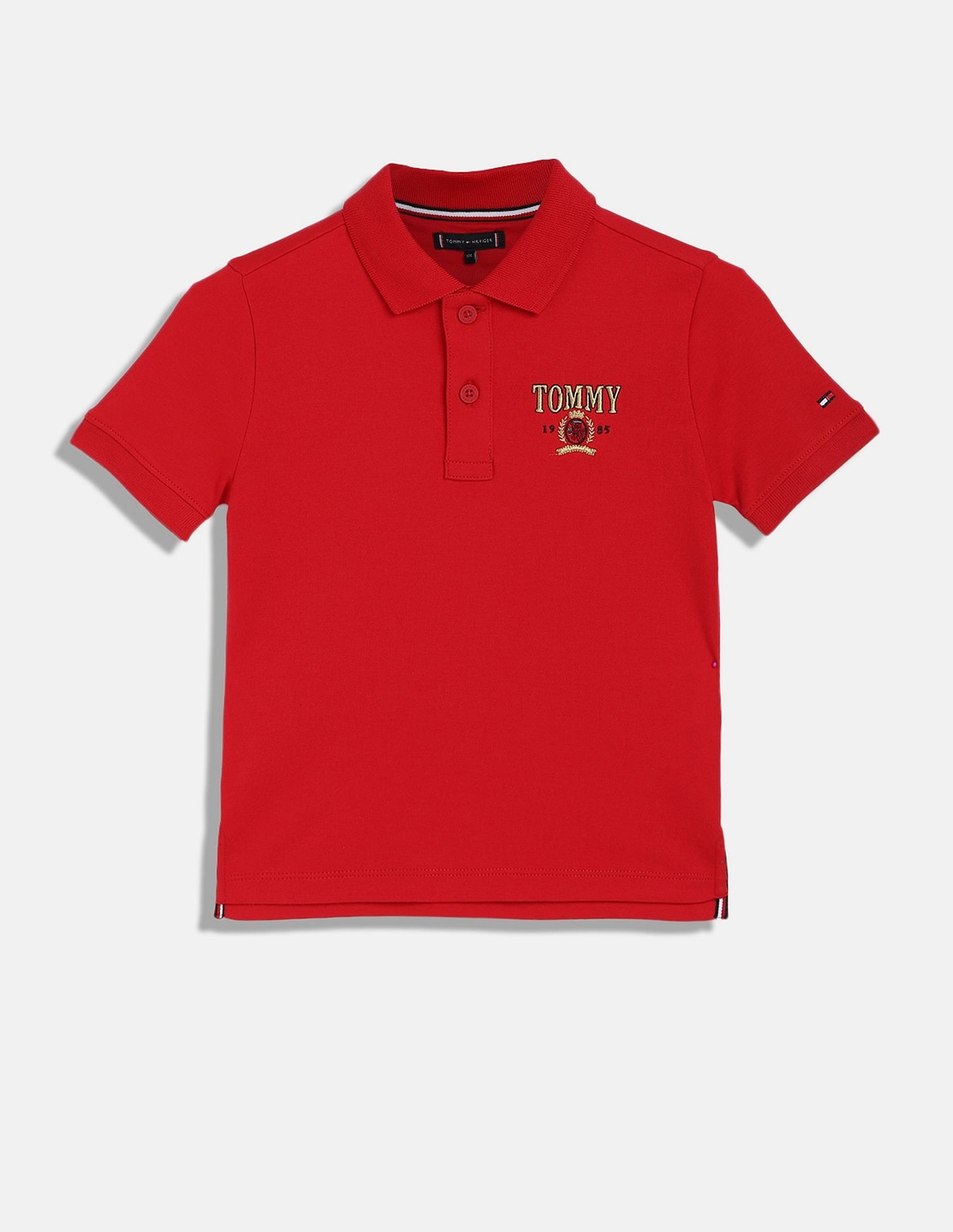 Tommy Hilfiger Kids Boys Logo Regular-Fit Cotton Polo T-Shirt