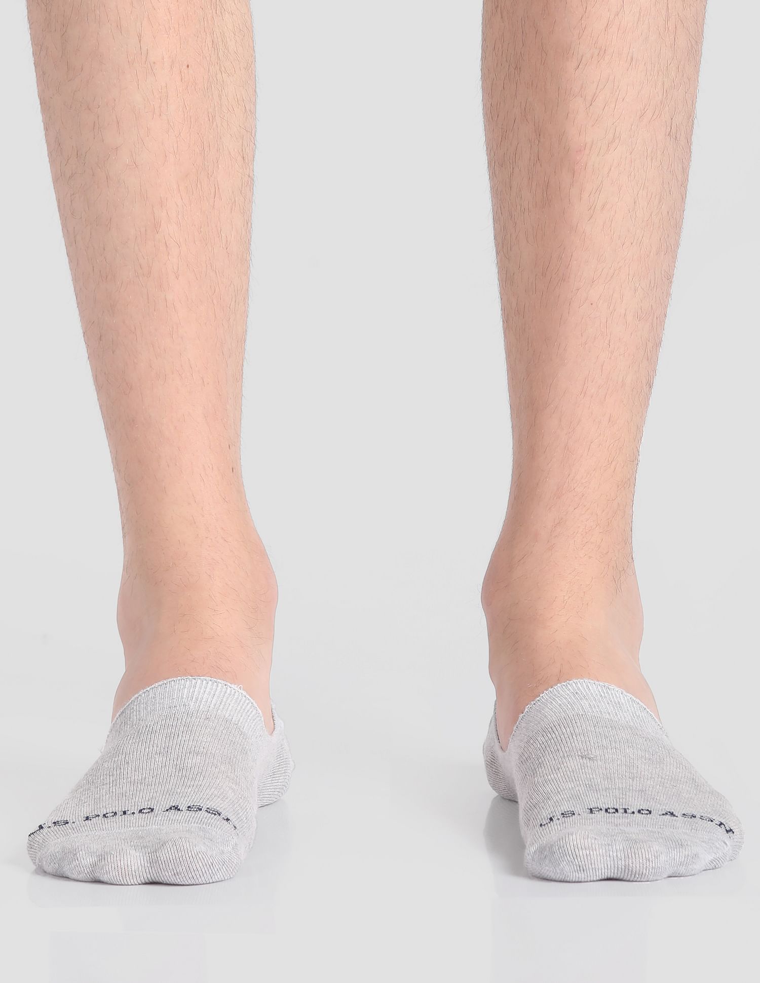 USPA Innerwear Silicone Grip No Show I646 Socks - Pack Of 3
