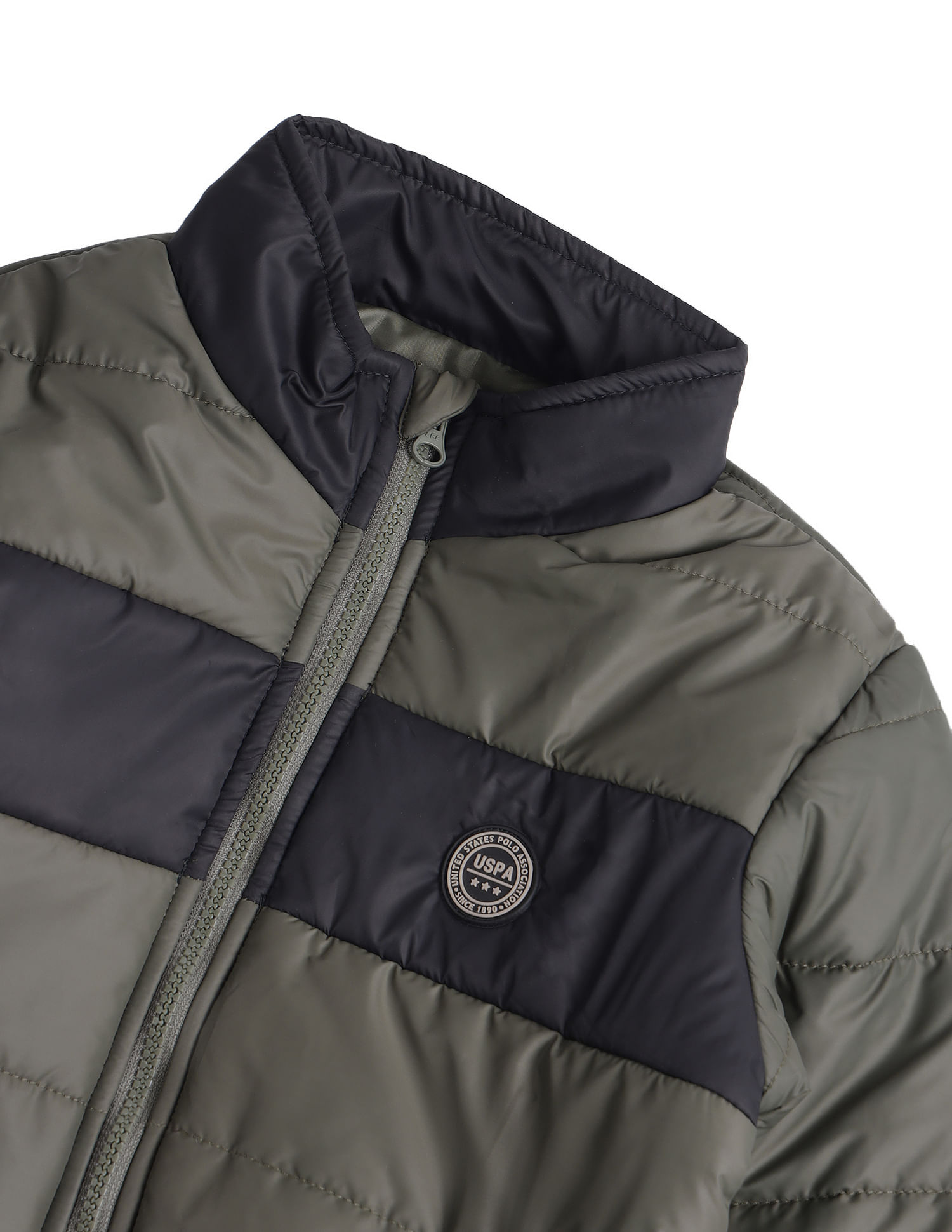 U.S. Polo Assn. Kids Boys Solid Stand Collar Jacket