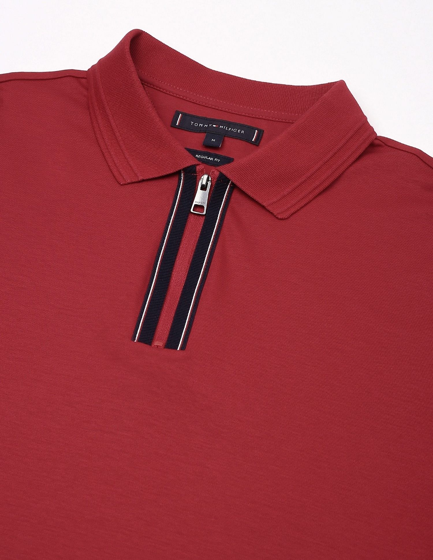 Tommy Hilfiger Solid Regular-Fit Cotton Polo Shirt
