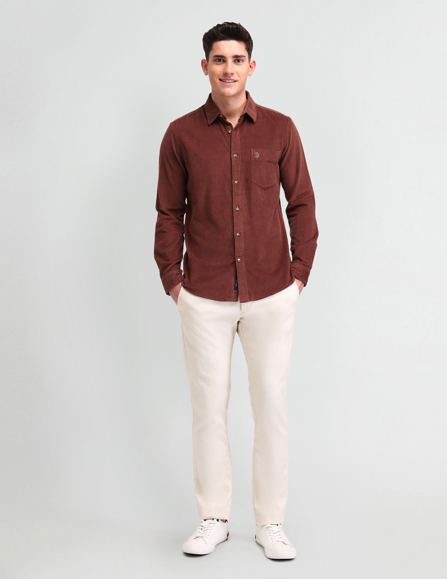 U.S. Polo Assn. Denim Co. Textured Slim Fit Shirt