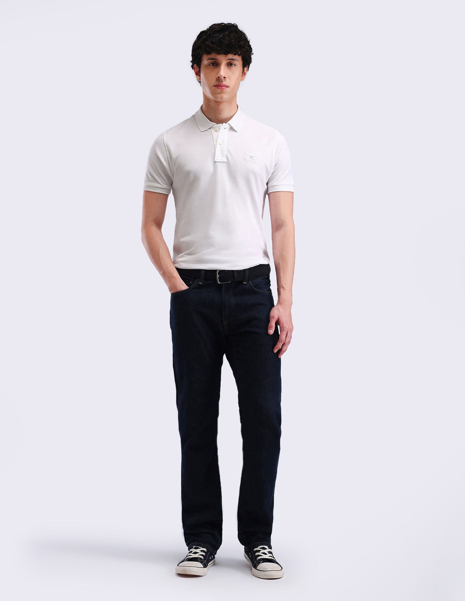 Flying Machine Knitted Regular Fit Polo Shirt