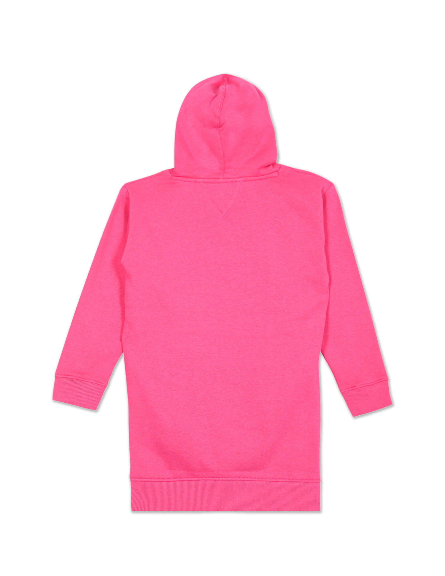Moncler Enfant - Girls Pink Cotton Hoodie Dress | Childrensalon