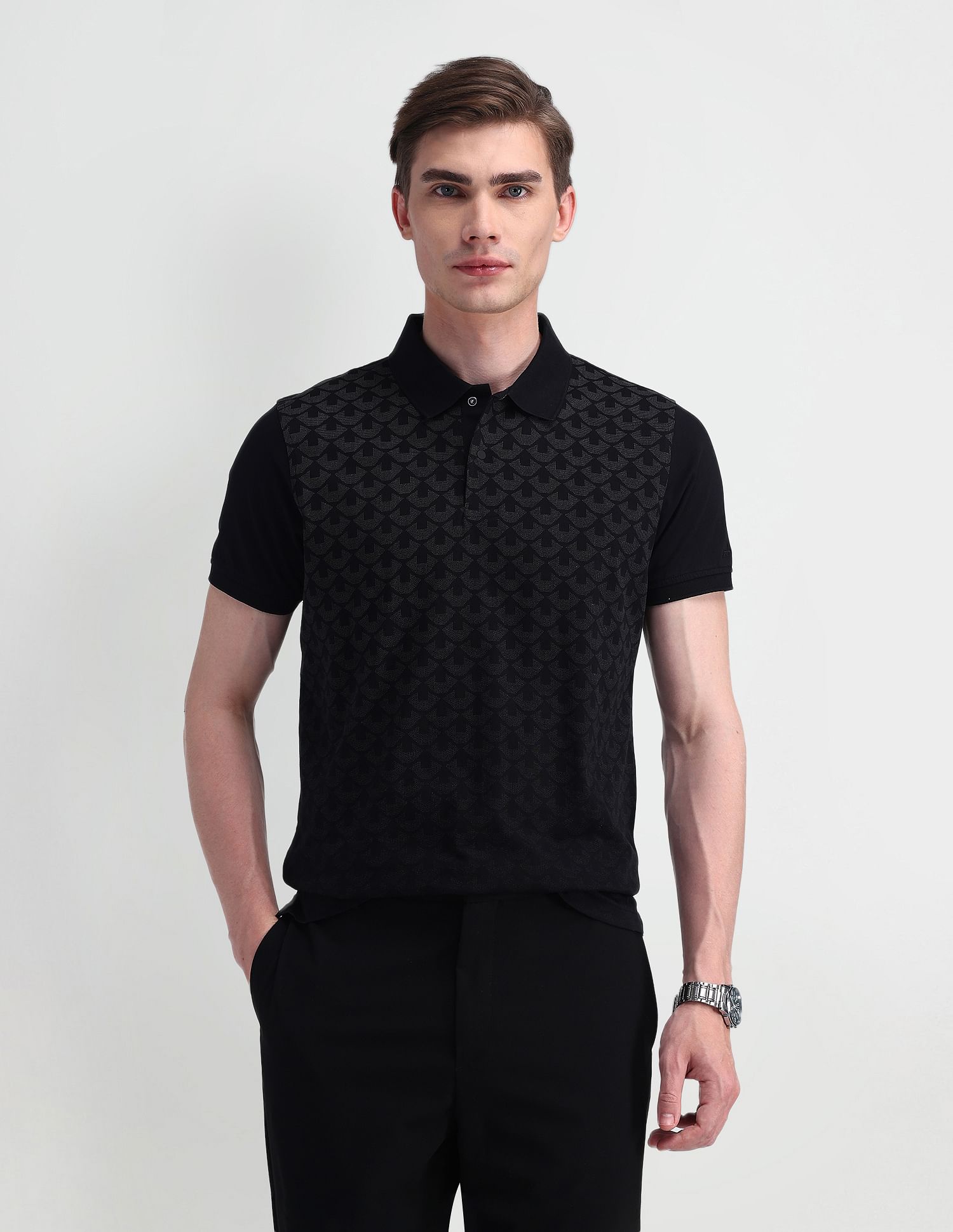 Arrow Newyork Geometric Printeded Regular Polo Shirt