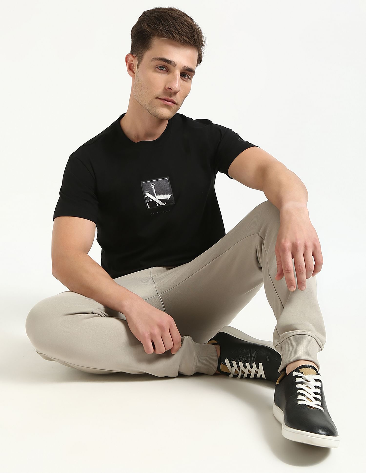 Calvin Klein Mens Black Logo T-Shirts