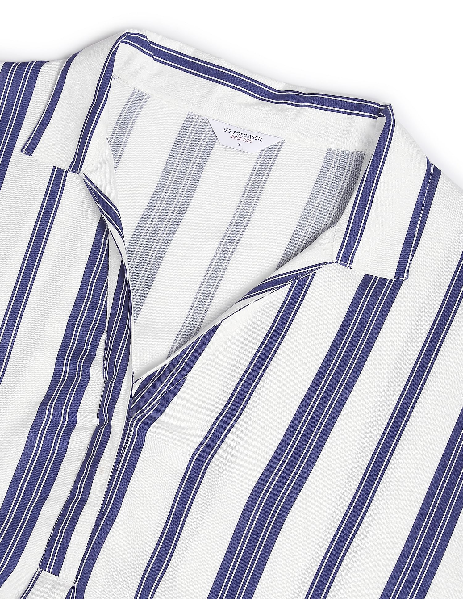U.S. Polo Assn. Women Extended Sleeve Vertical Stripe Top