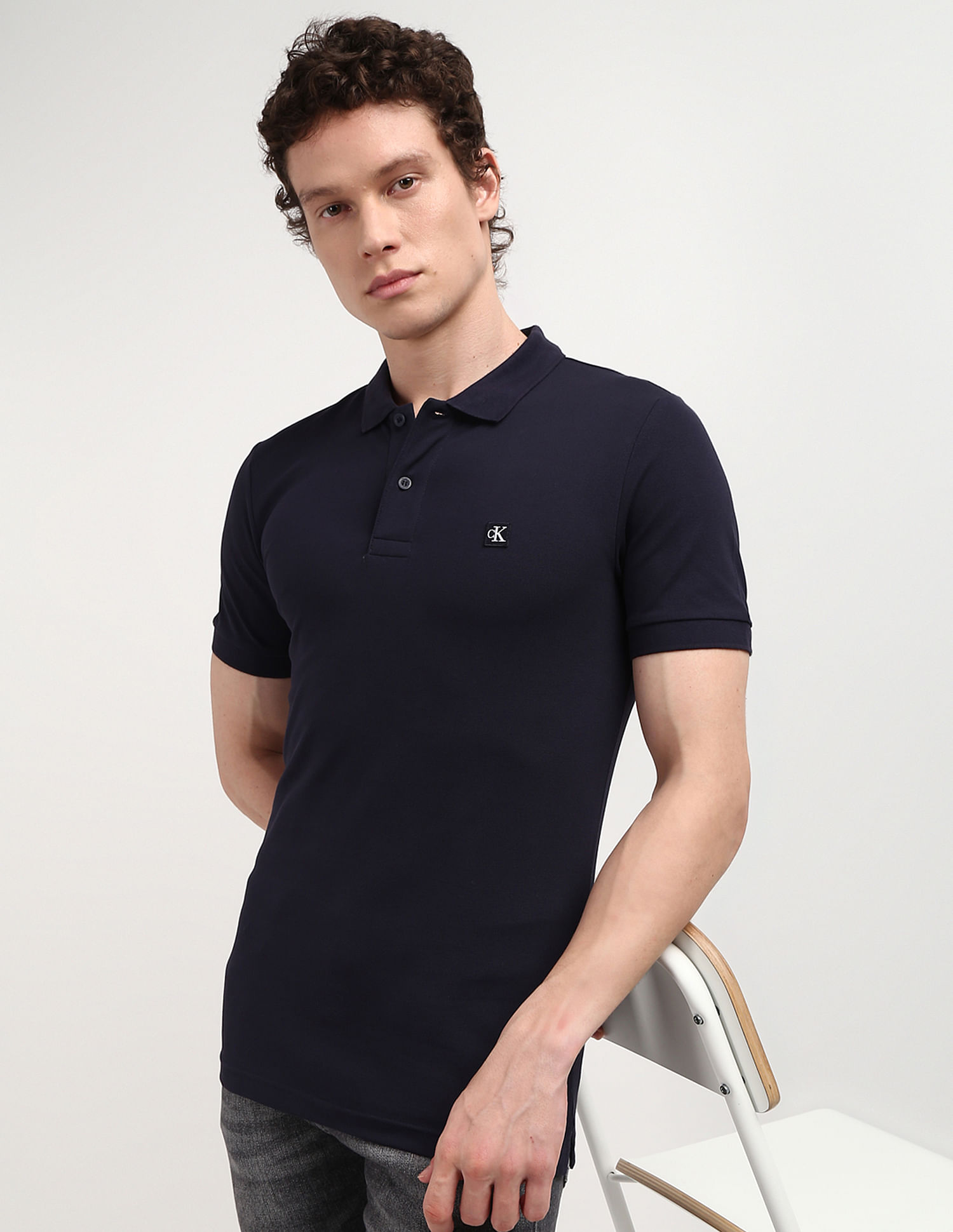 Calvin Klein Sustainable Embroidered Logo Polo Shirt