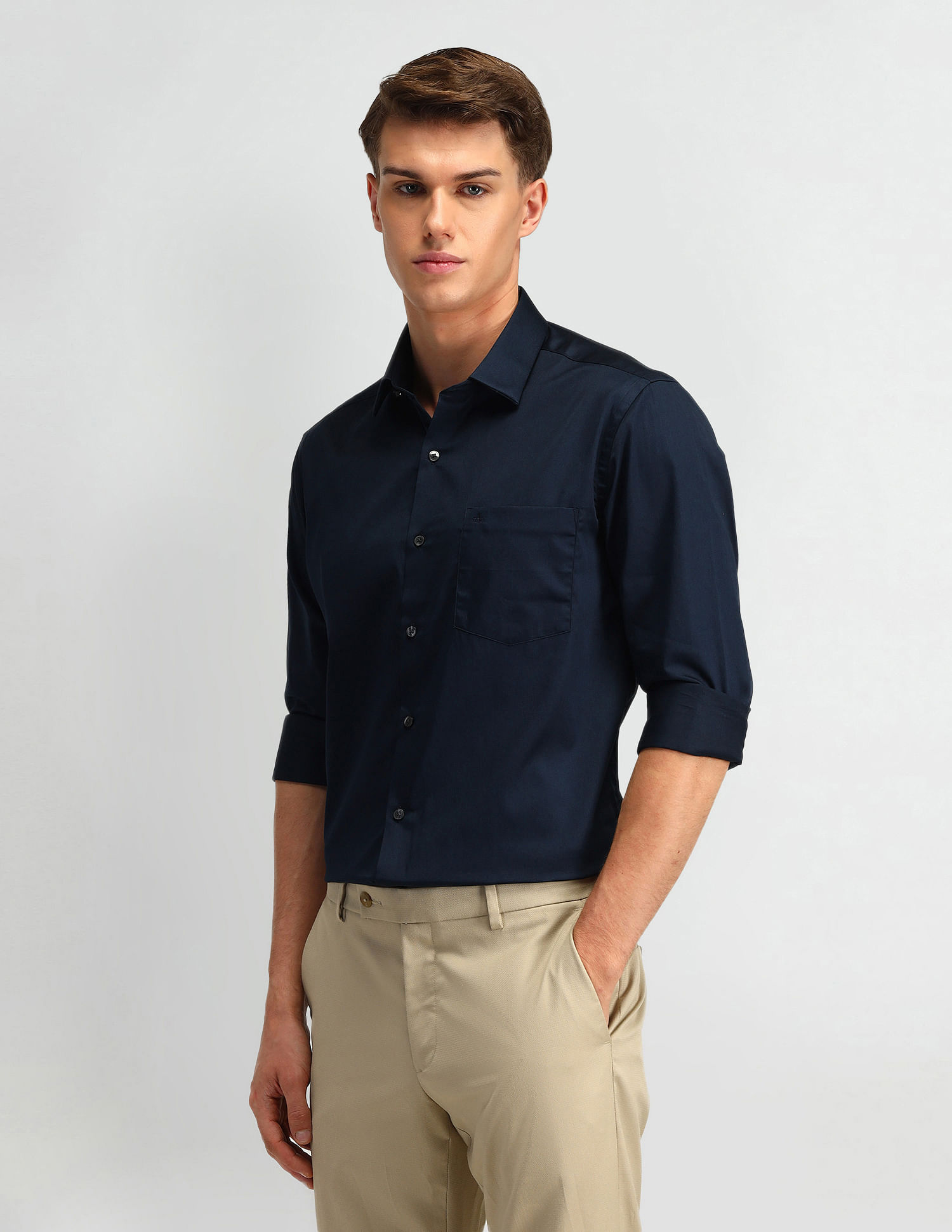 Arrow Satin Solid Shirt