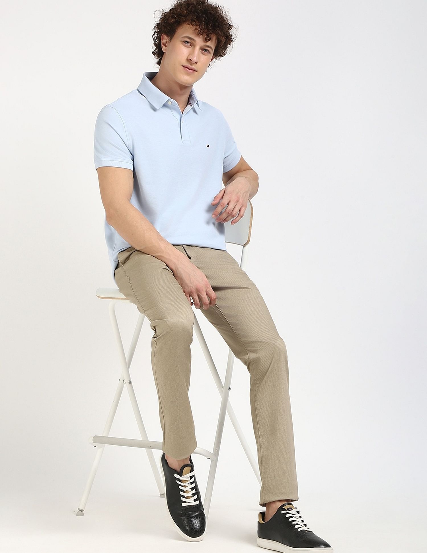 Tommy Hilfiger Solid Regular-Fit Cotton Polo Shirt