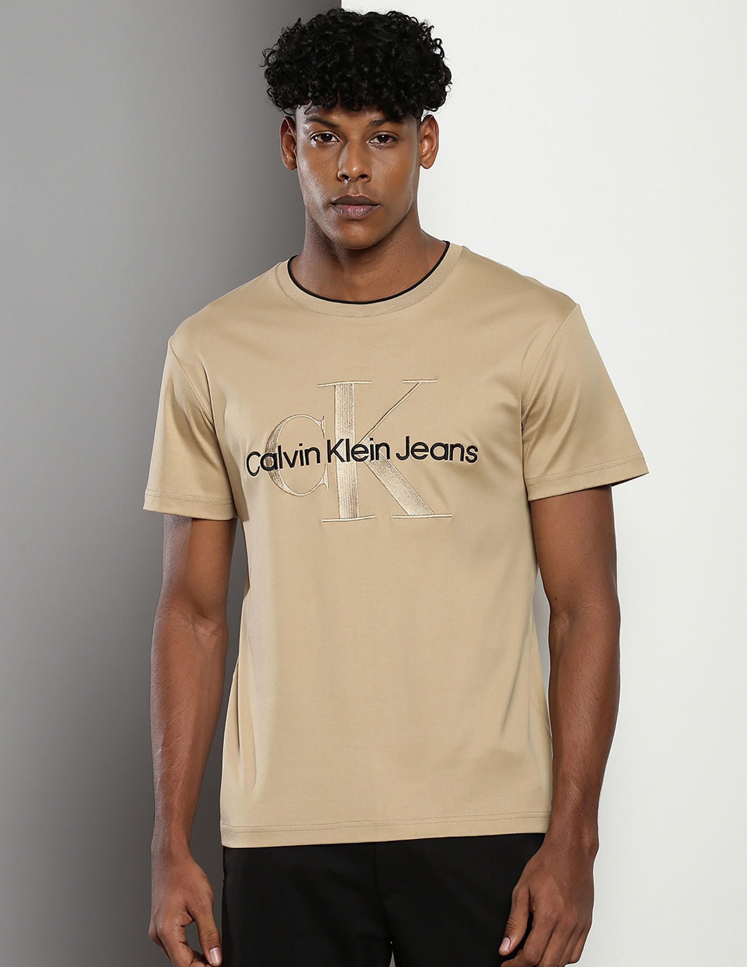 関税込【  Jeans】large monologo t-shirt in brown Printed T-shirt | Medium Brown | Jack & Jones®