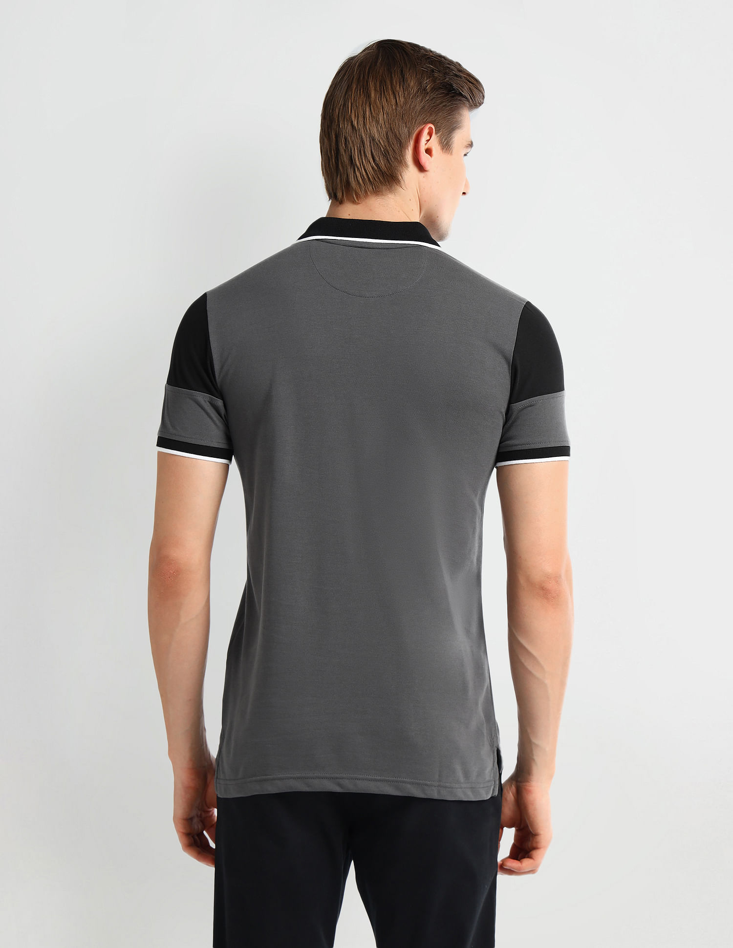 Arrow Sport Logo Color Block Polo Shirt