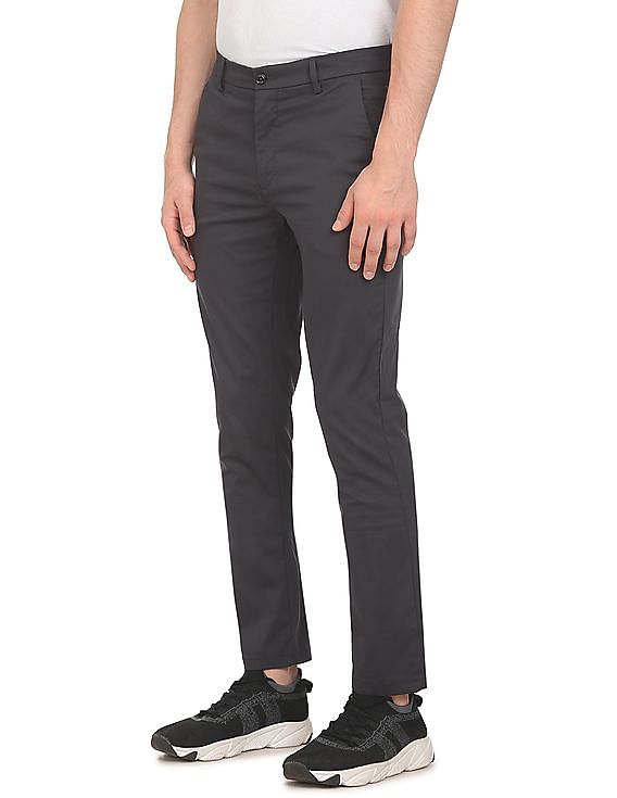 BOSS  Slimfit trousers in micropatterned stretch jersey
