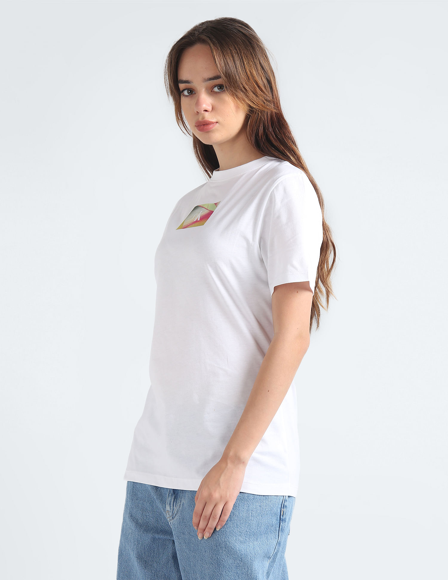 Buy Calvin Klein Logo Illuminated Box Slim Jeans T-Shirt