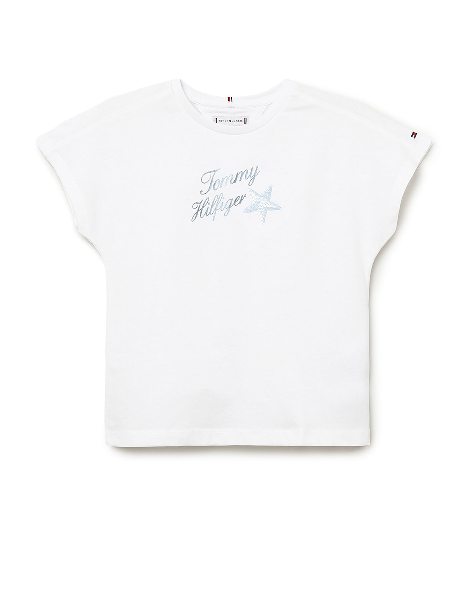 Tommy Hilfiger Kids Girls Tommy Sequins Foil T-Shirt
