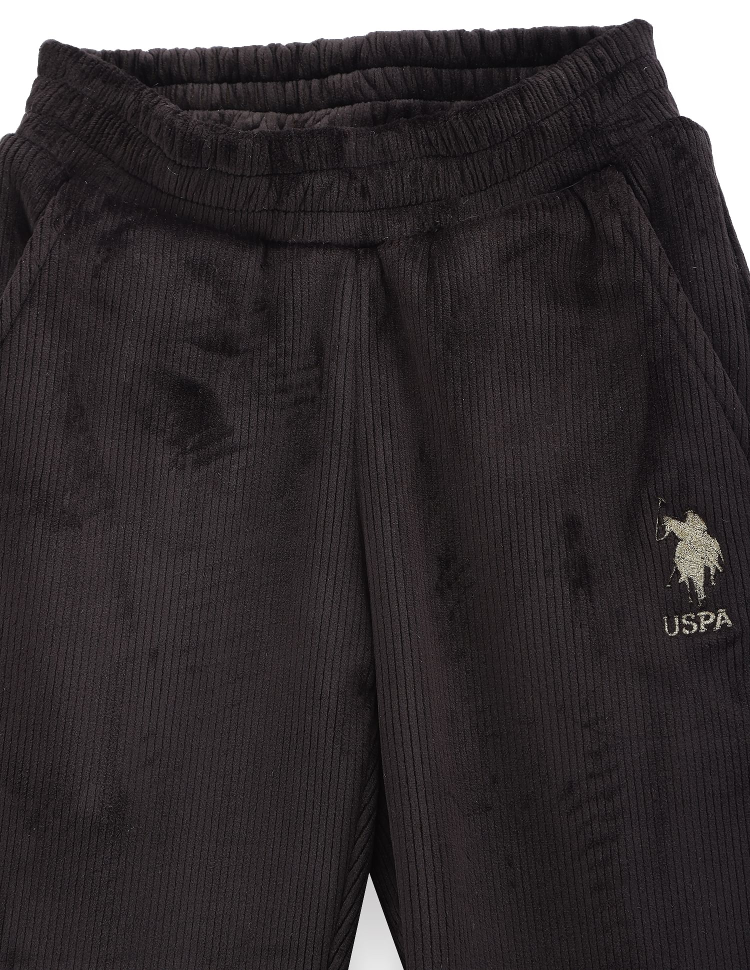 U.S. Polo Assn. Kids Boys Textured Mid Rise Track Pants
