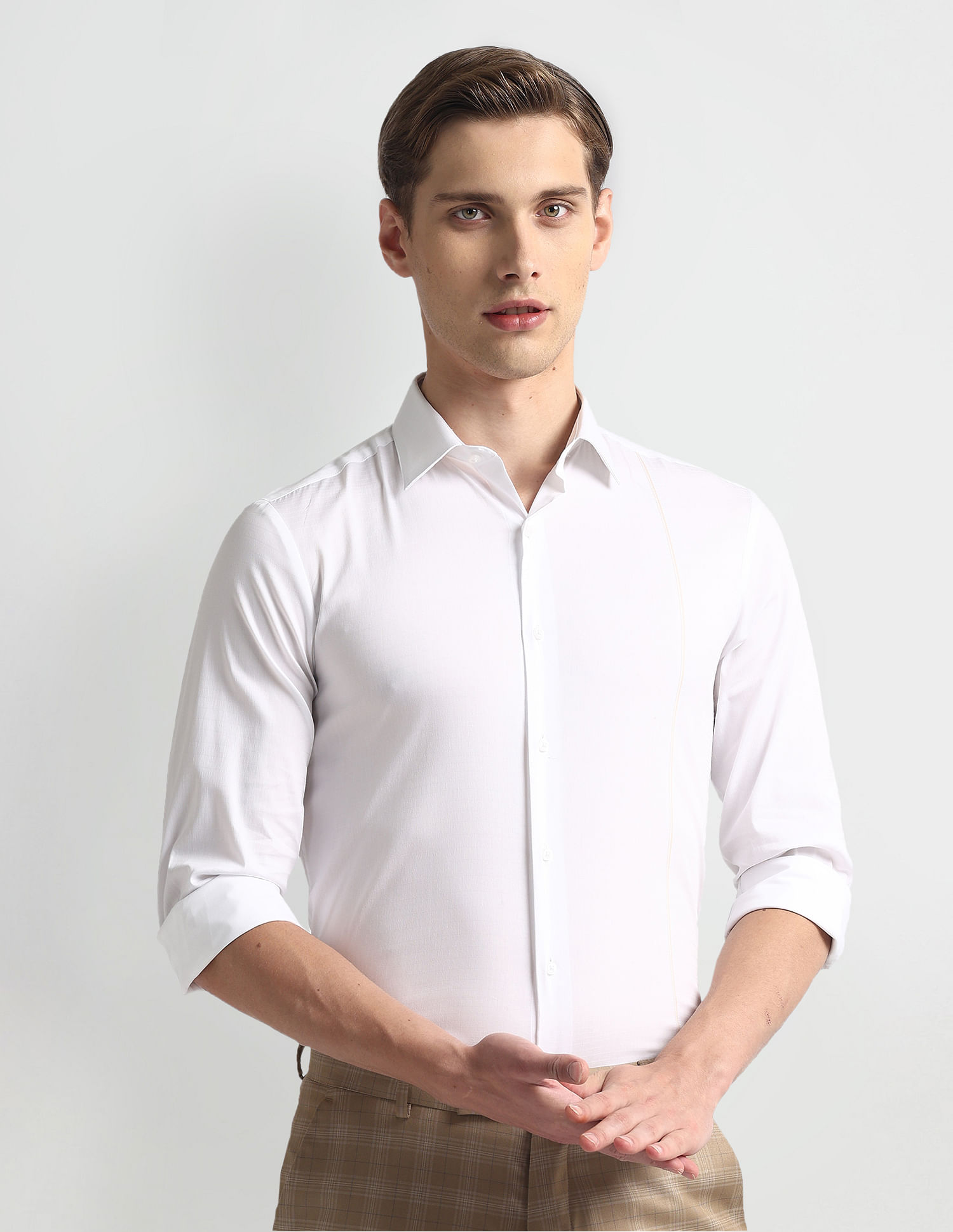 Arrow Newyork Brooklyn Super Slim Fit Twill Shirt
