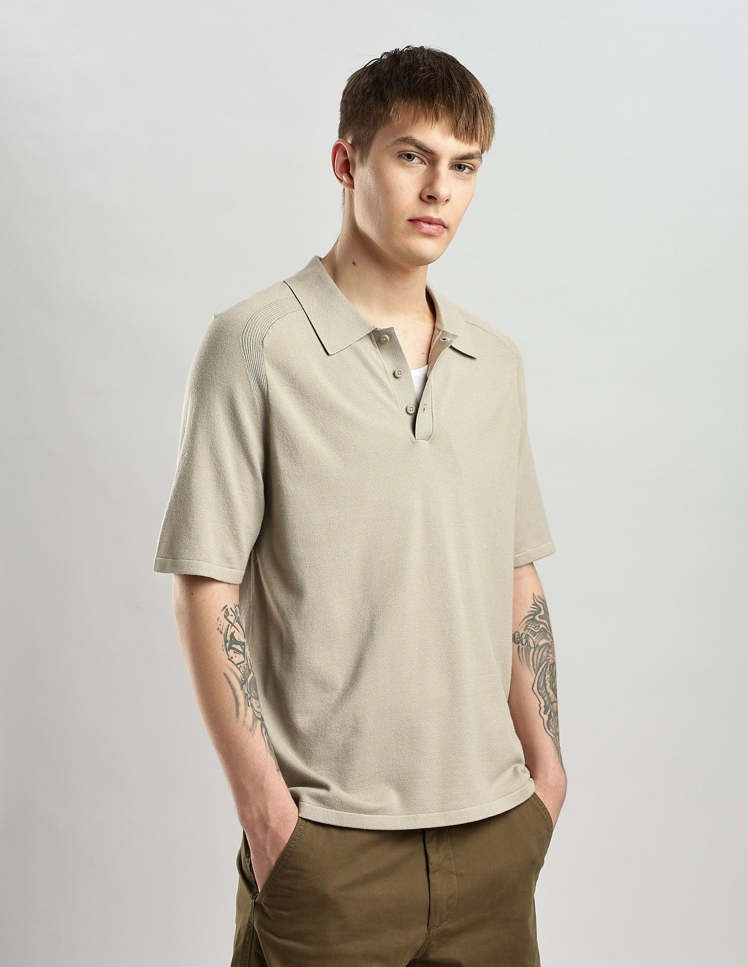 Calvin Klein Jeans Solid Regular Fit Viscose Polo Shirt