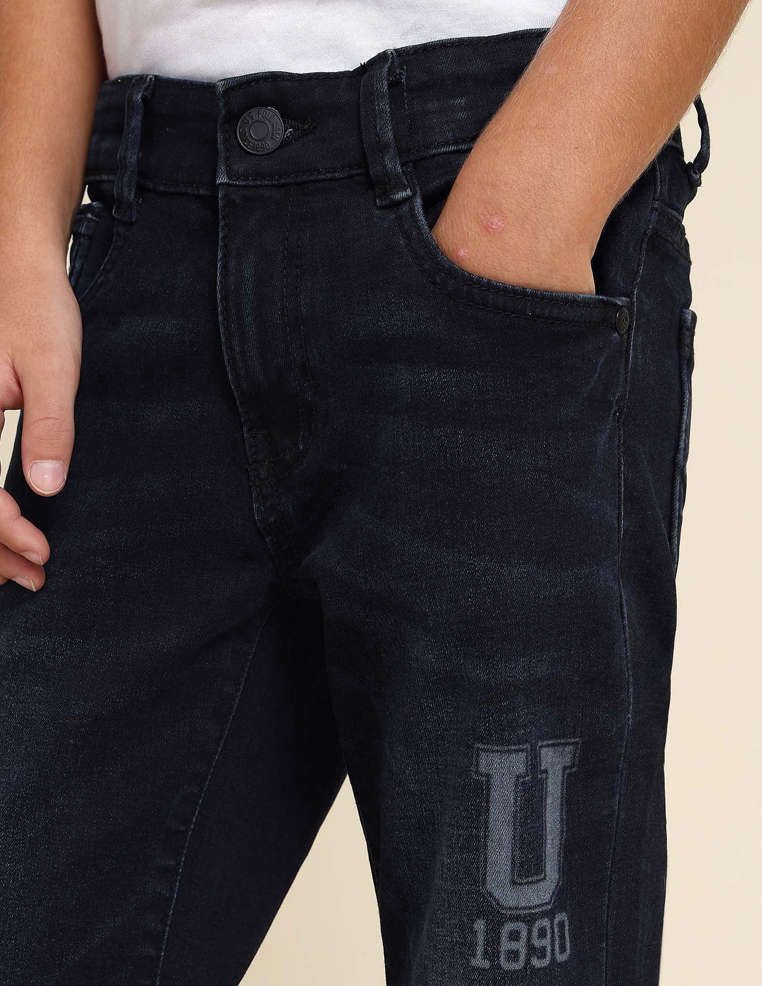 U.S. Polo Assn. Kids Boys Relaxed Fit Blue Jeans